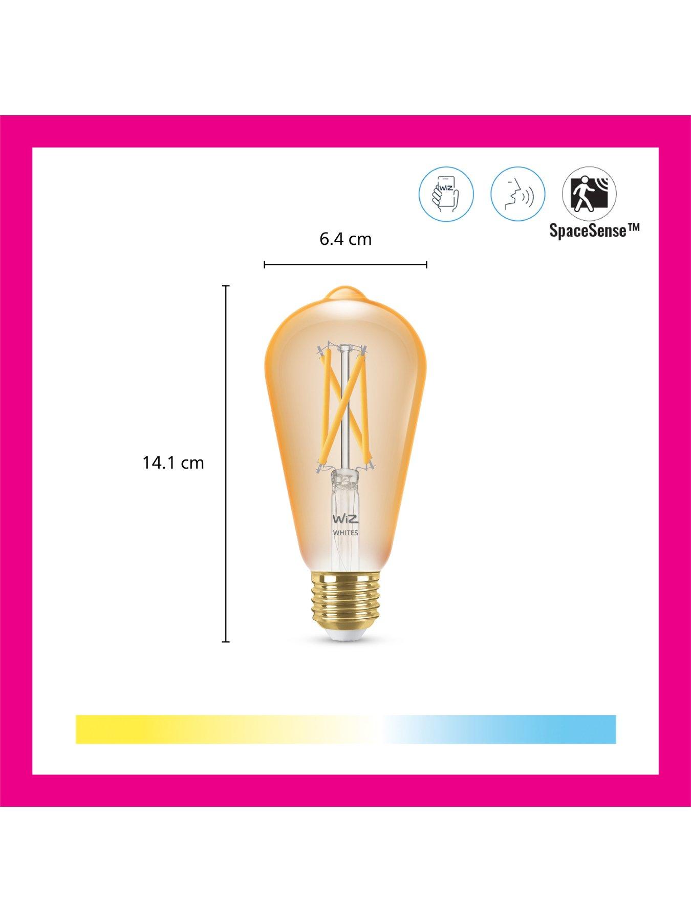 Image 2 of 7 of Philips WiZ WiZ ST64 E27 Tunable White Amber Filament Smart Light Bulb 2-pack