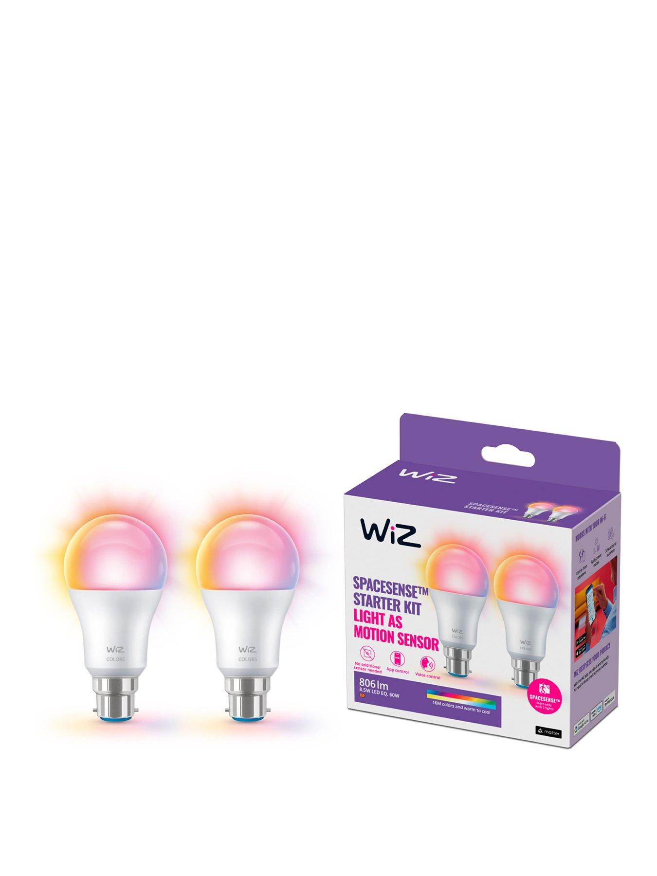 Image 1 of 7 of Philips WiZ WiZ A60 B22 Colour Smart Light Bulb