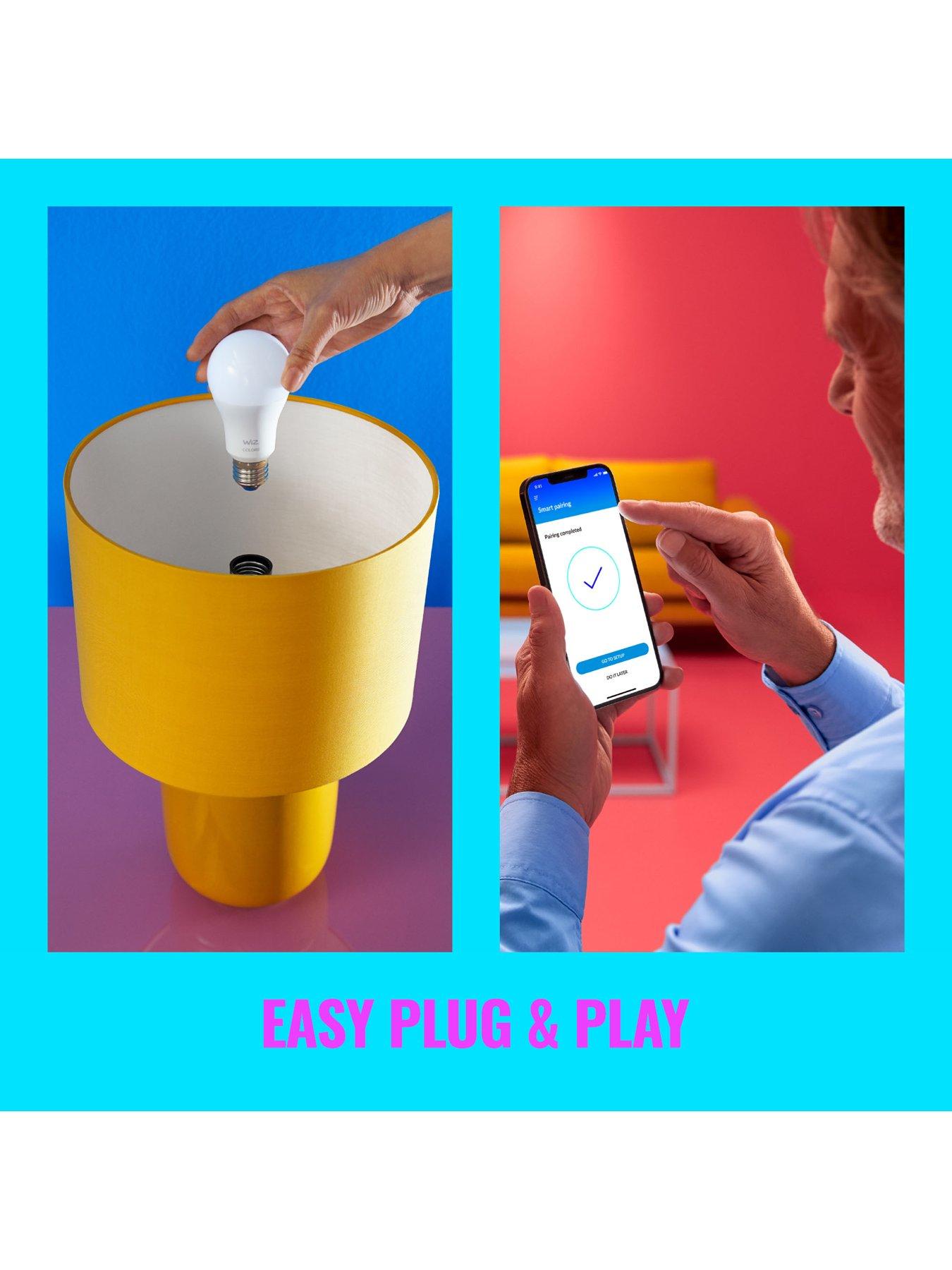 Image 3 of 7 of Philips WiZ WiZ A60 B22 Colour Smart Light Bulb