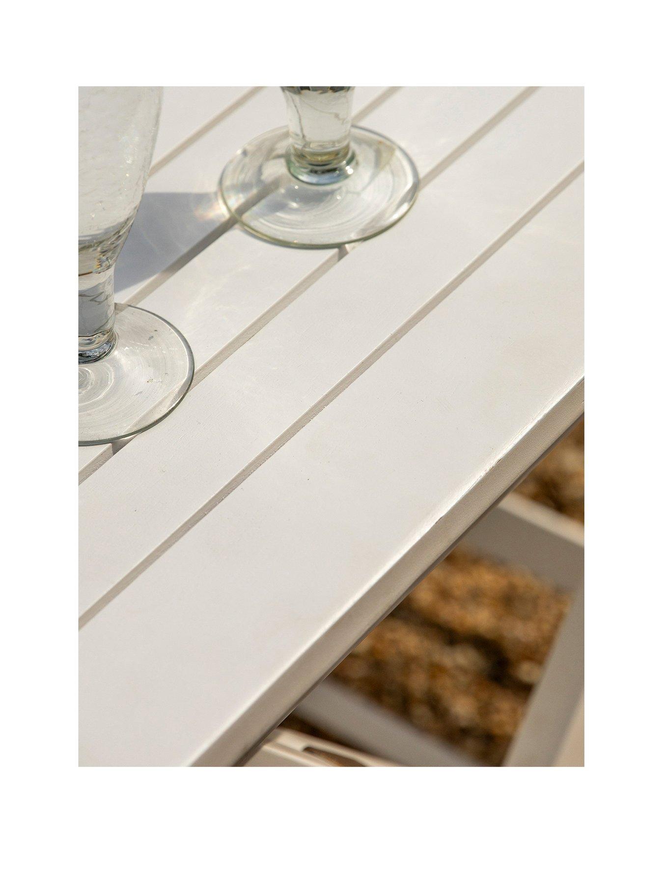 Image 3 of 4 of Gallery Direct Lindos White Folding Dining Set