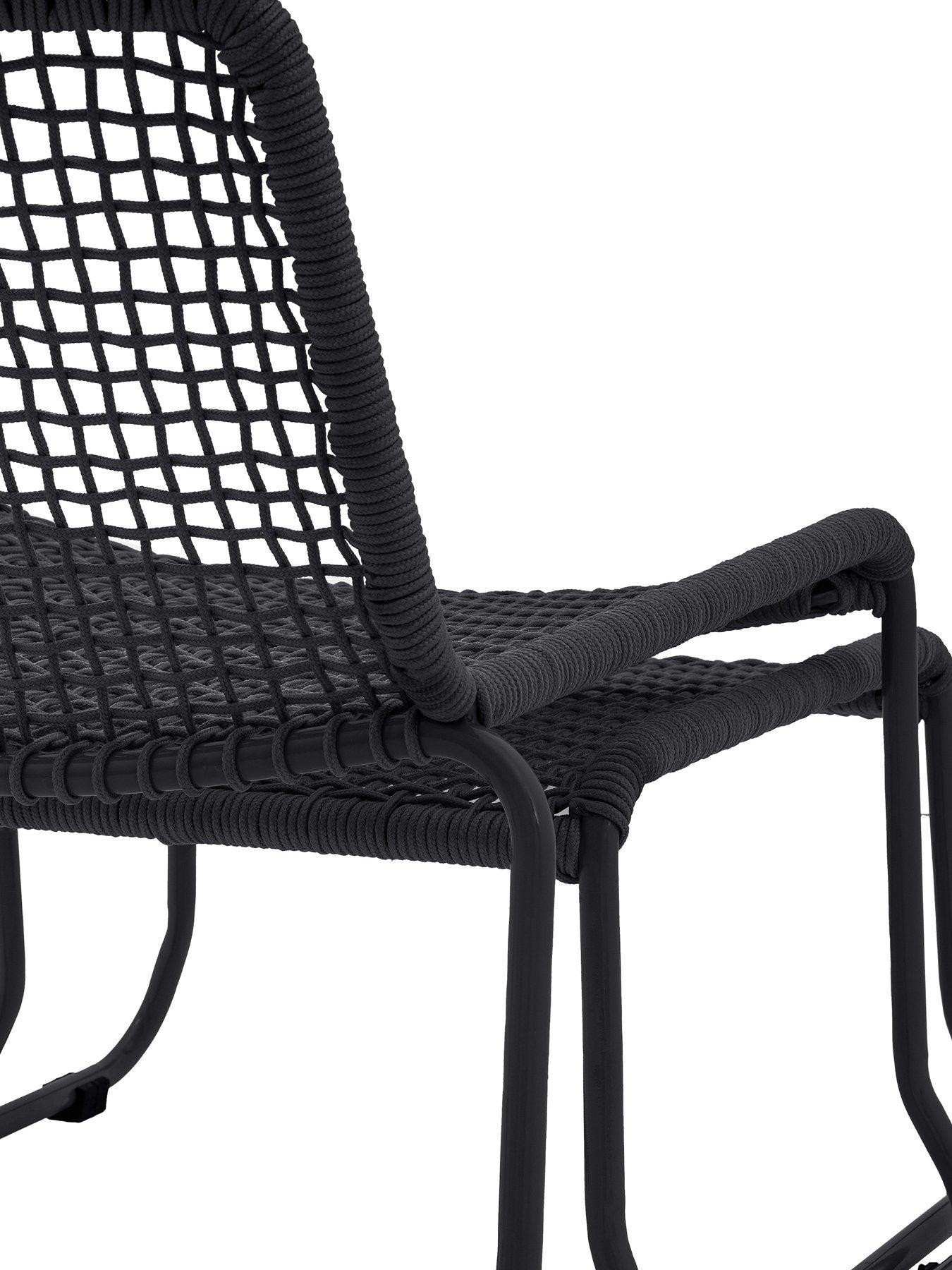 Image 5 of 6 of Gallery Direct Sassano Lounge Chair with Footstool Black