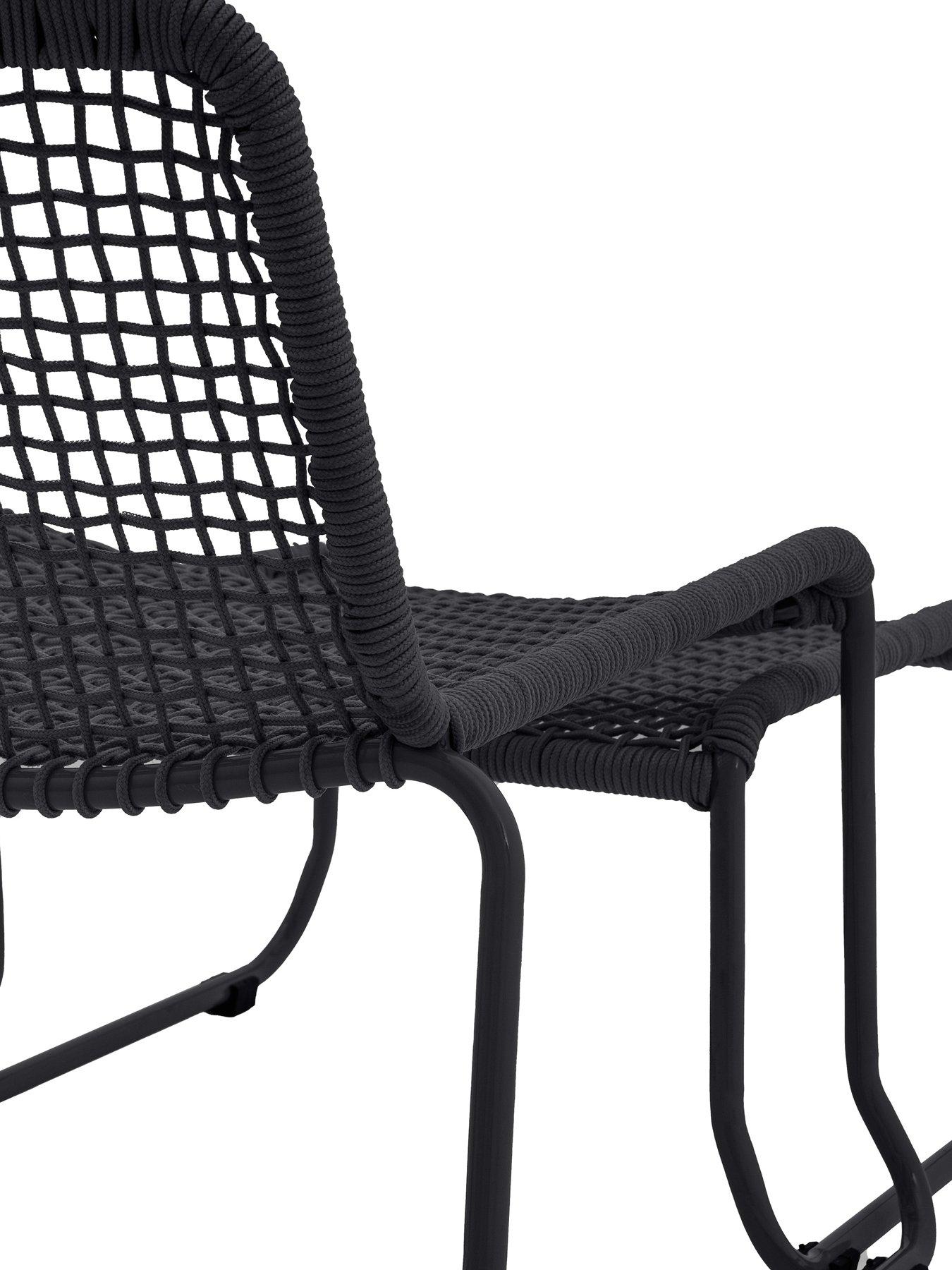Image 6 of 6 of Gallery Direct Sassano Lounge Chair with Footstool Black