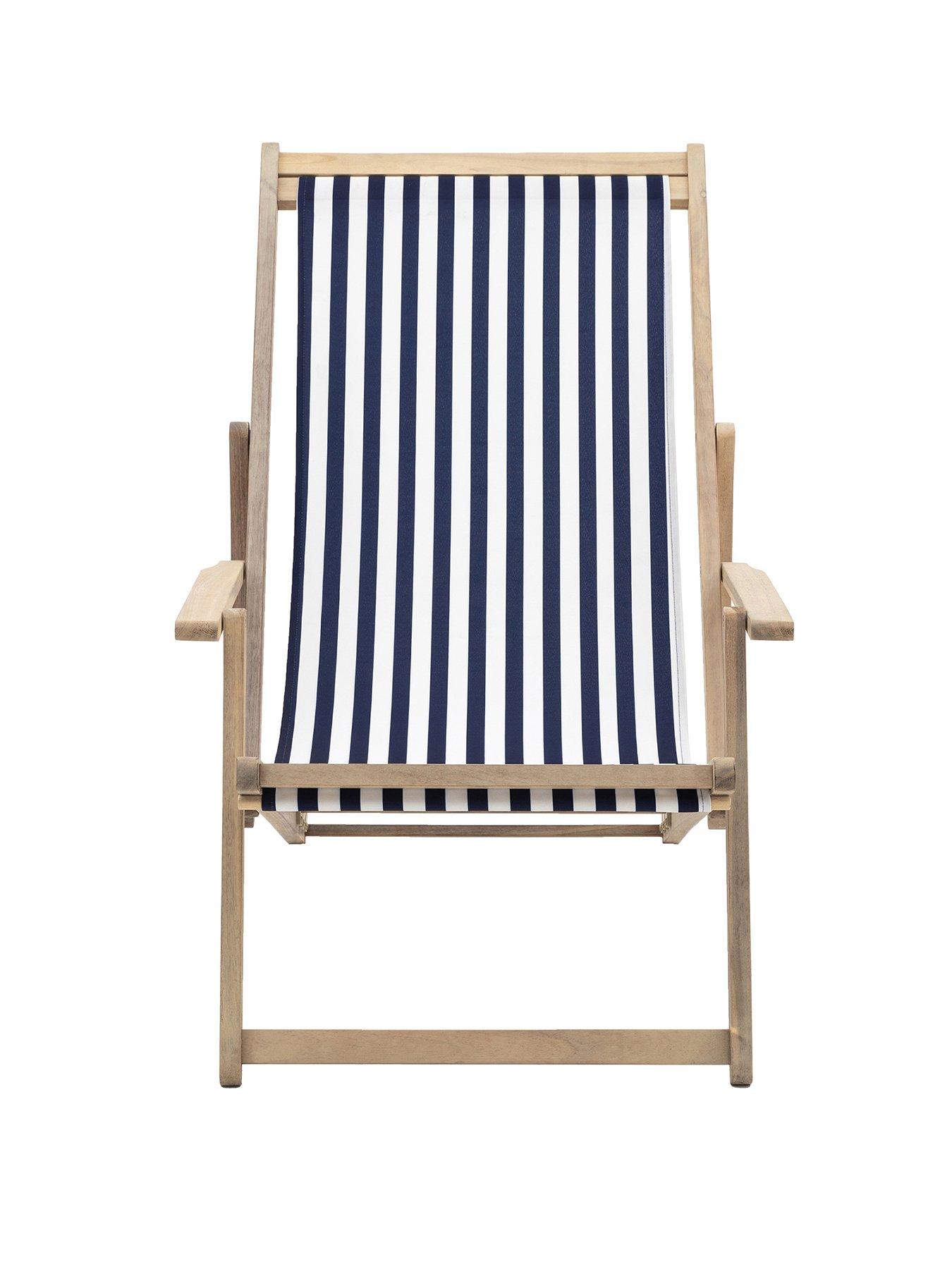 Image 2 of 4 of Gallery Direct Navy Stripe Deck Chair