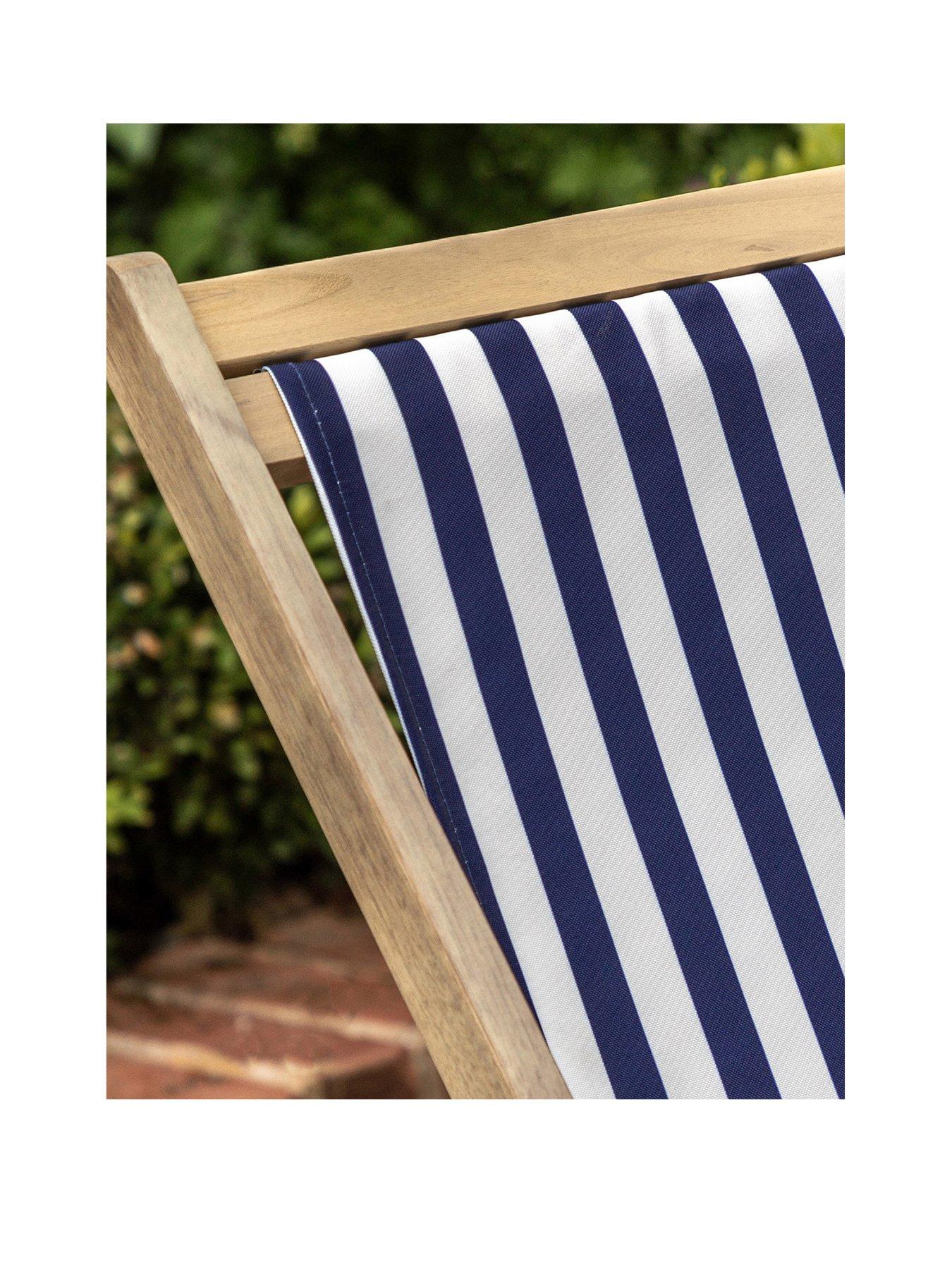 Image 3 of 4 of Gallery Direct Navy Stripe Deck Chair