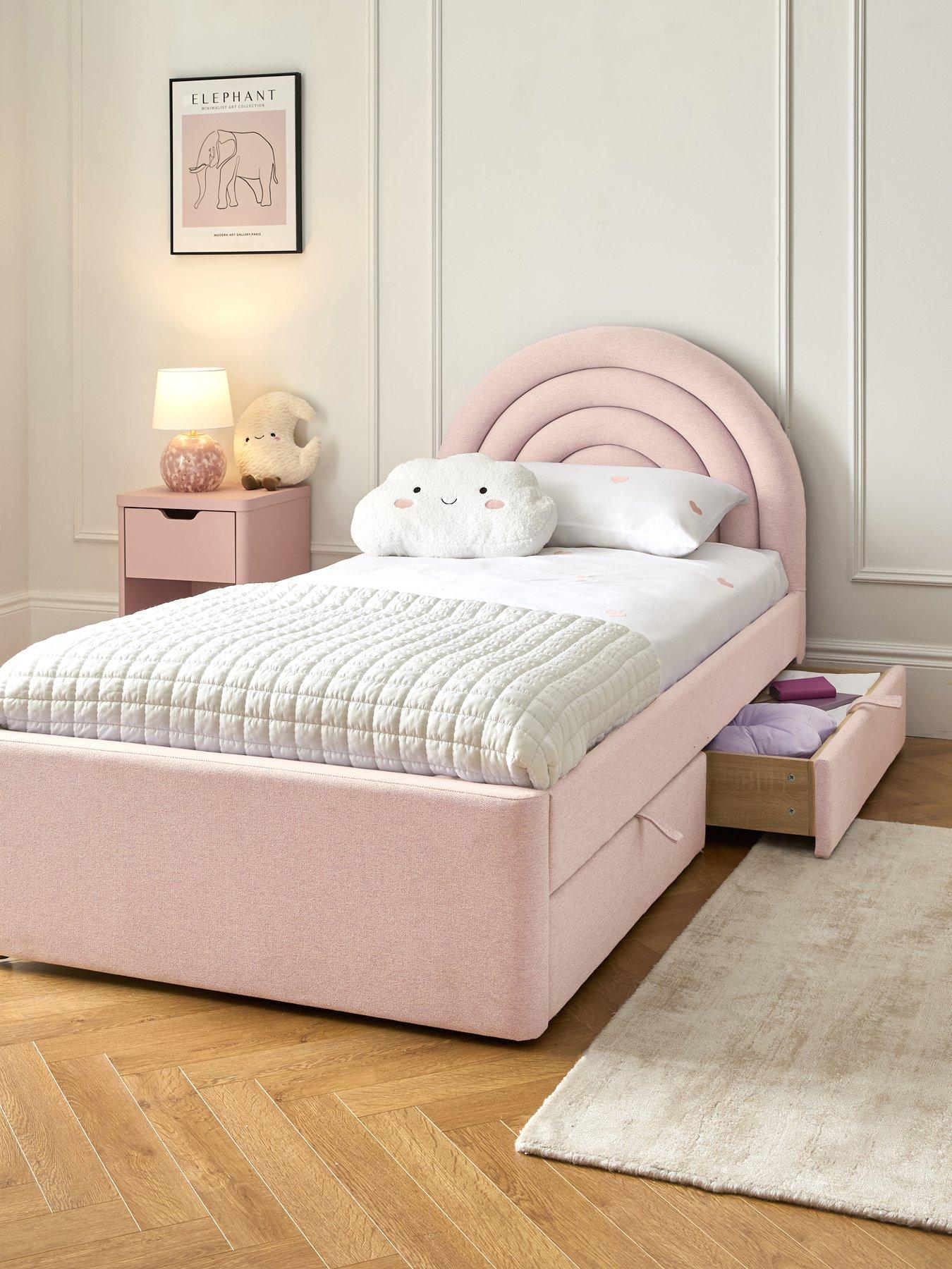 the-very-collection-rainbow-childrens-single-bed-frame-with-drawers-andnbspmattress-options-buy-and-save-pink-fscreg-certified