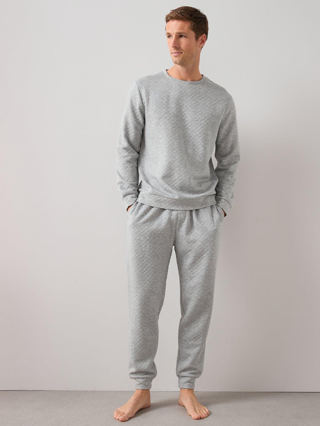 Image 1 of 6 of The Very Collection Quilted Lounge Set - Marl Grey