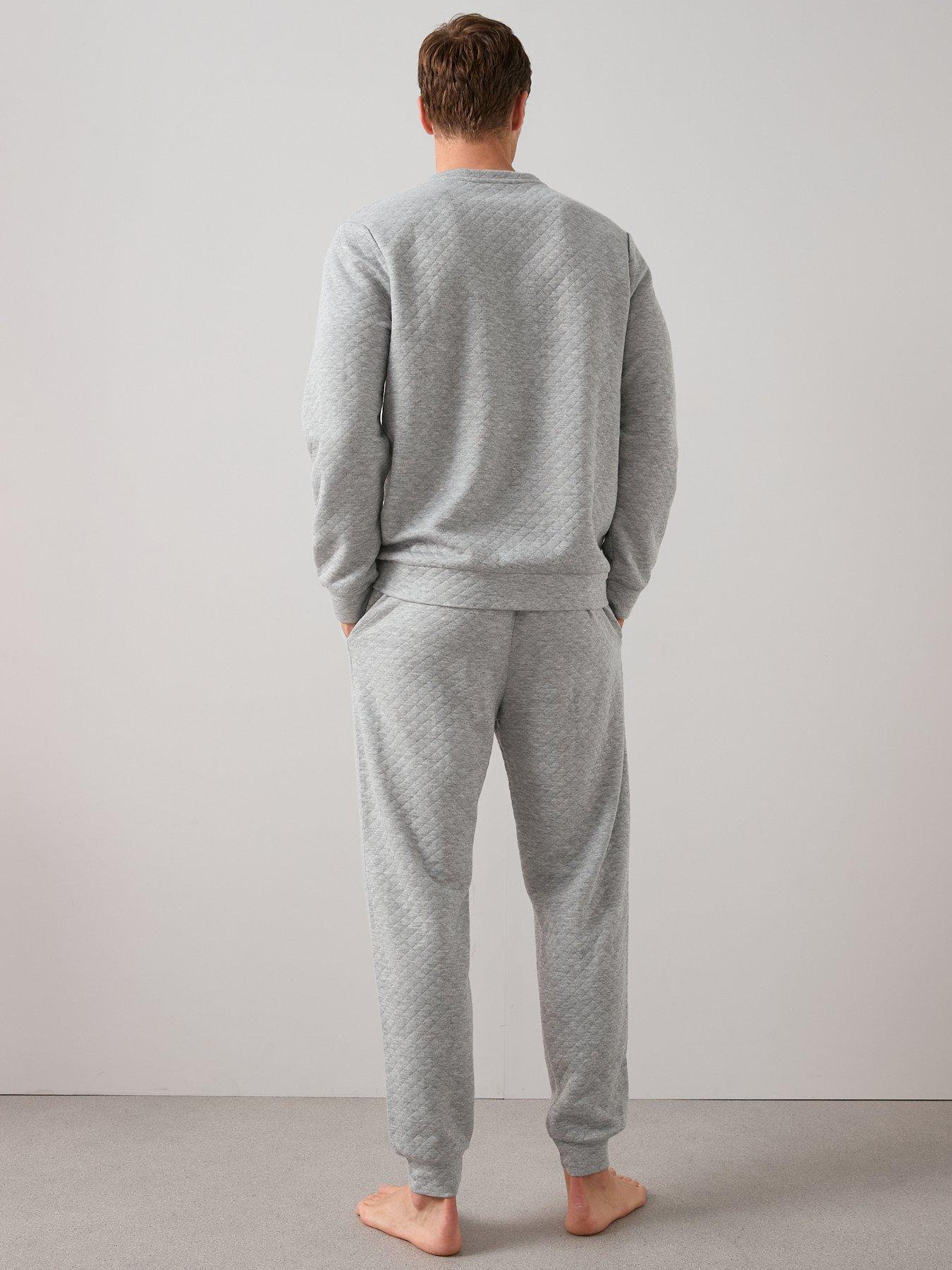 Image 2 of 6 of The Very Collection Quilted Lounge Set - Marl Grey