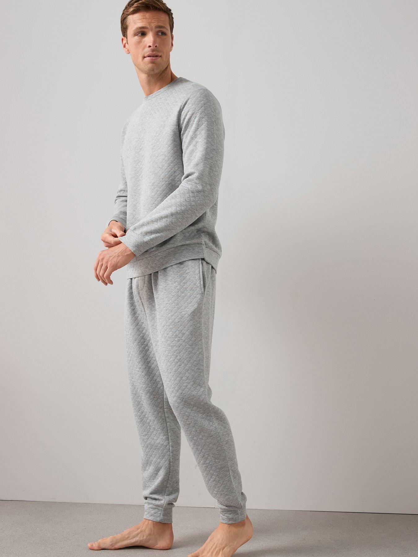 Image 3 of 6 of The Very Collection Quilted Lounge Set - Marl Grey