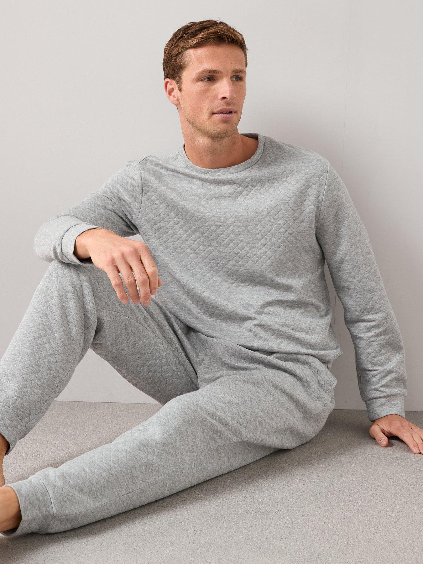 Image 5 of 6 of The Very Collection Quilted Lounge Set - Marl Grey