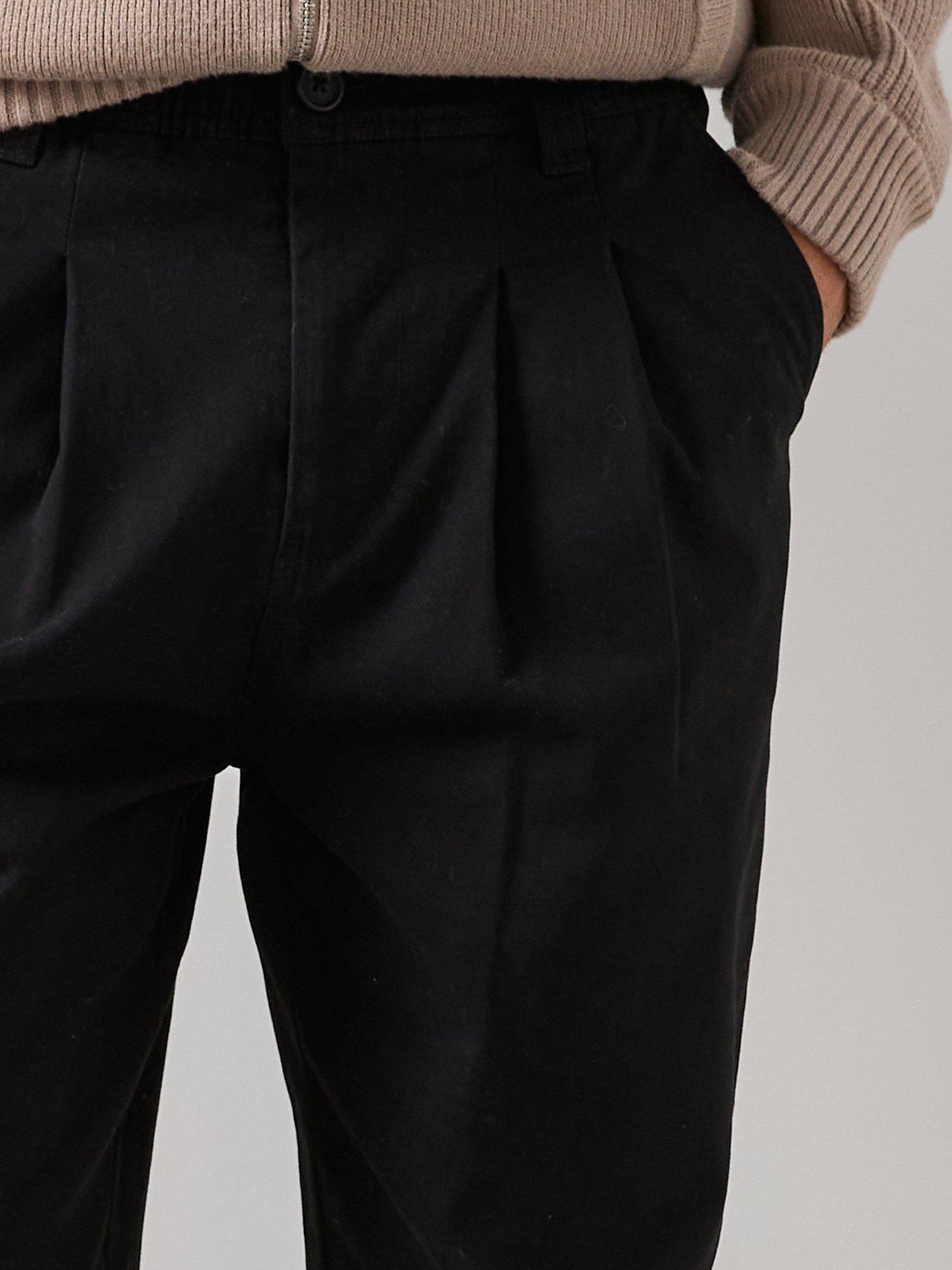 the-very-collection-pleated-tapered-trousers-blackoutfit