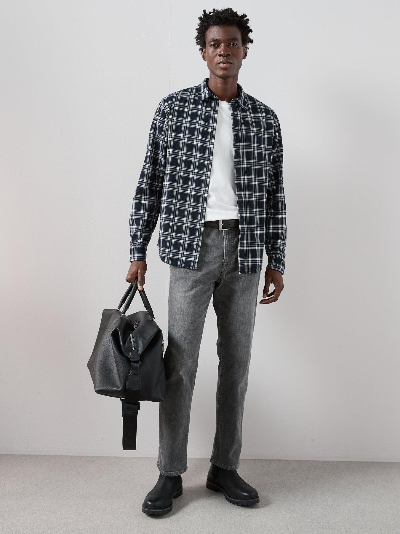 the-very-collection-checked-flannel-shirt-monochromeback