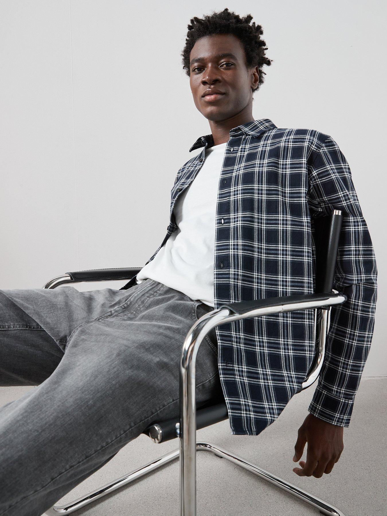 the-very-collection-checked-flannel-shirt-monochromeoutfit