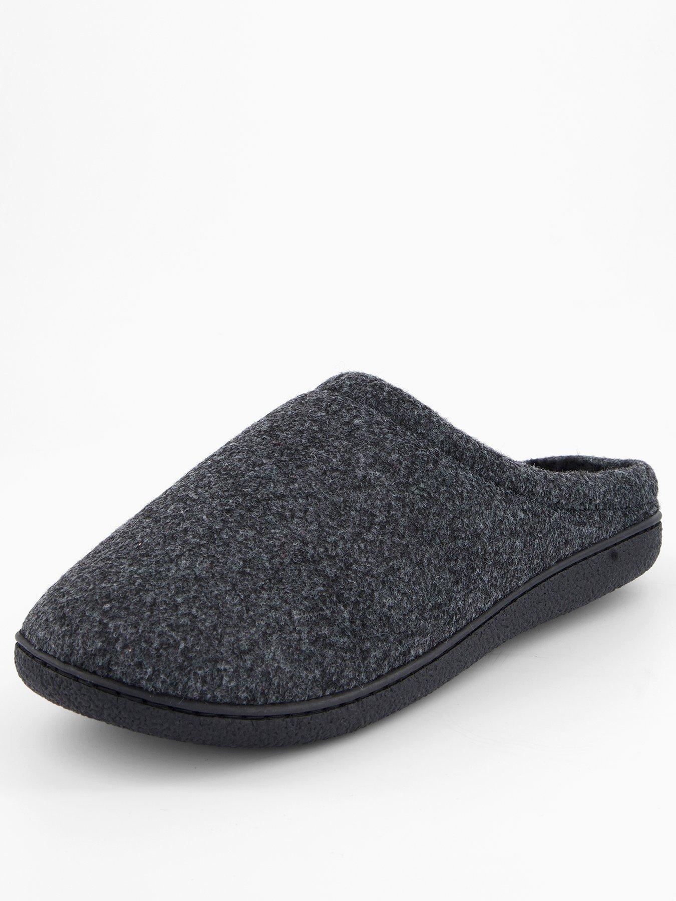 The Very Collection Mule Slippers - Charcoal