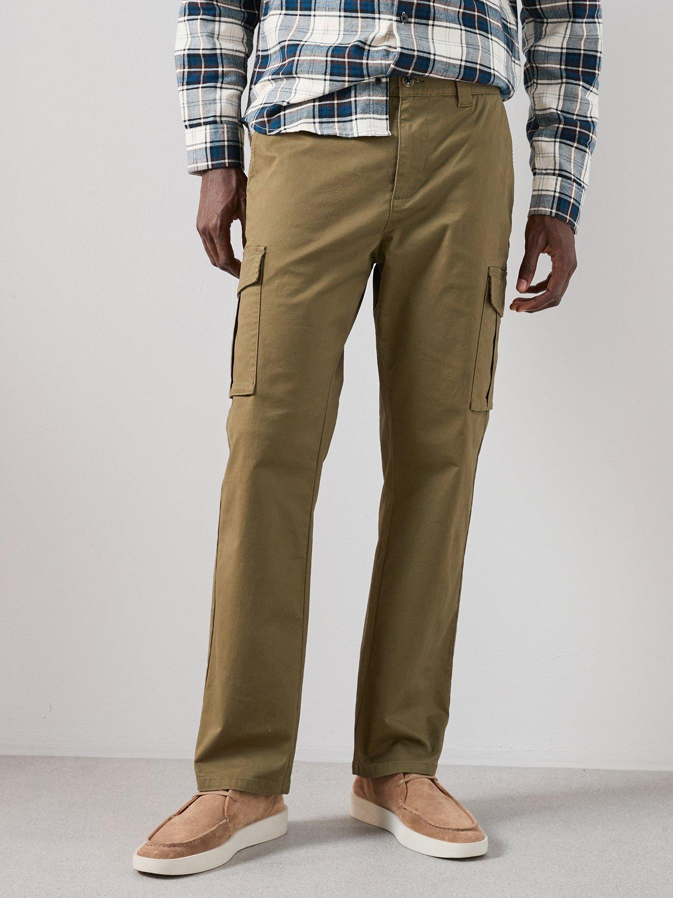 the-very-collection-tapered-fit-cargo-trousers-with-stretch-khaki