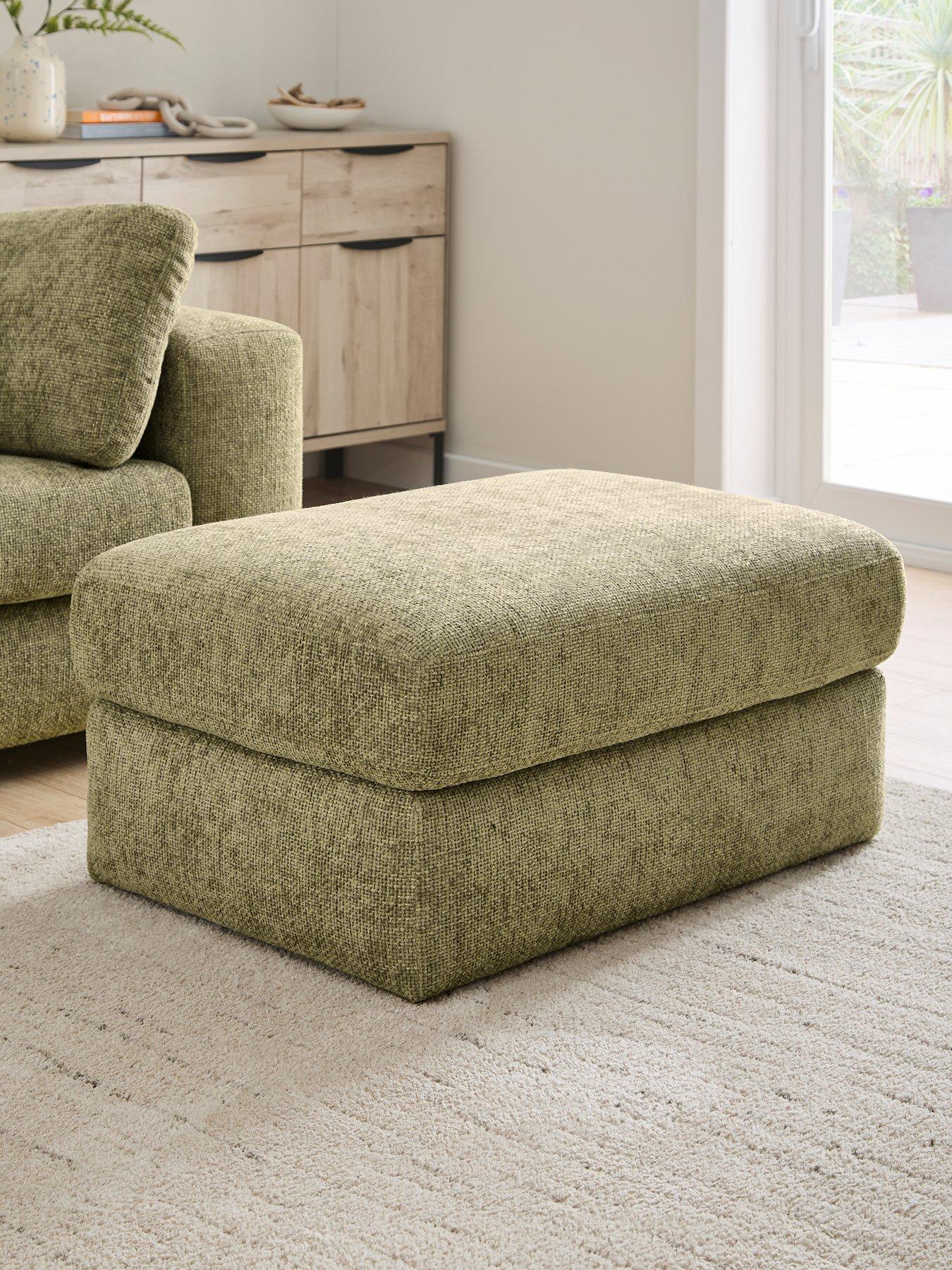 The Very Collection Avena Fabric Footstool