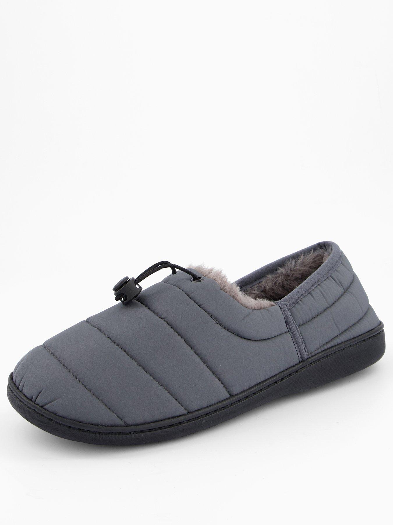 Image 2 of 6 of The Very Collection Quilted Slippers - Grey