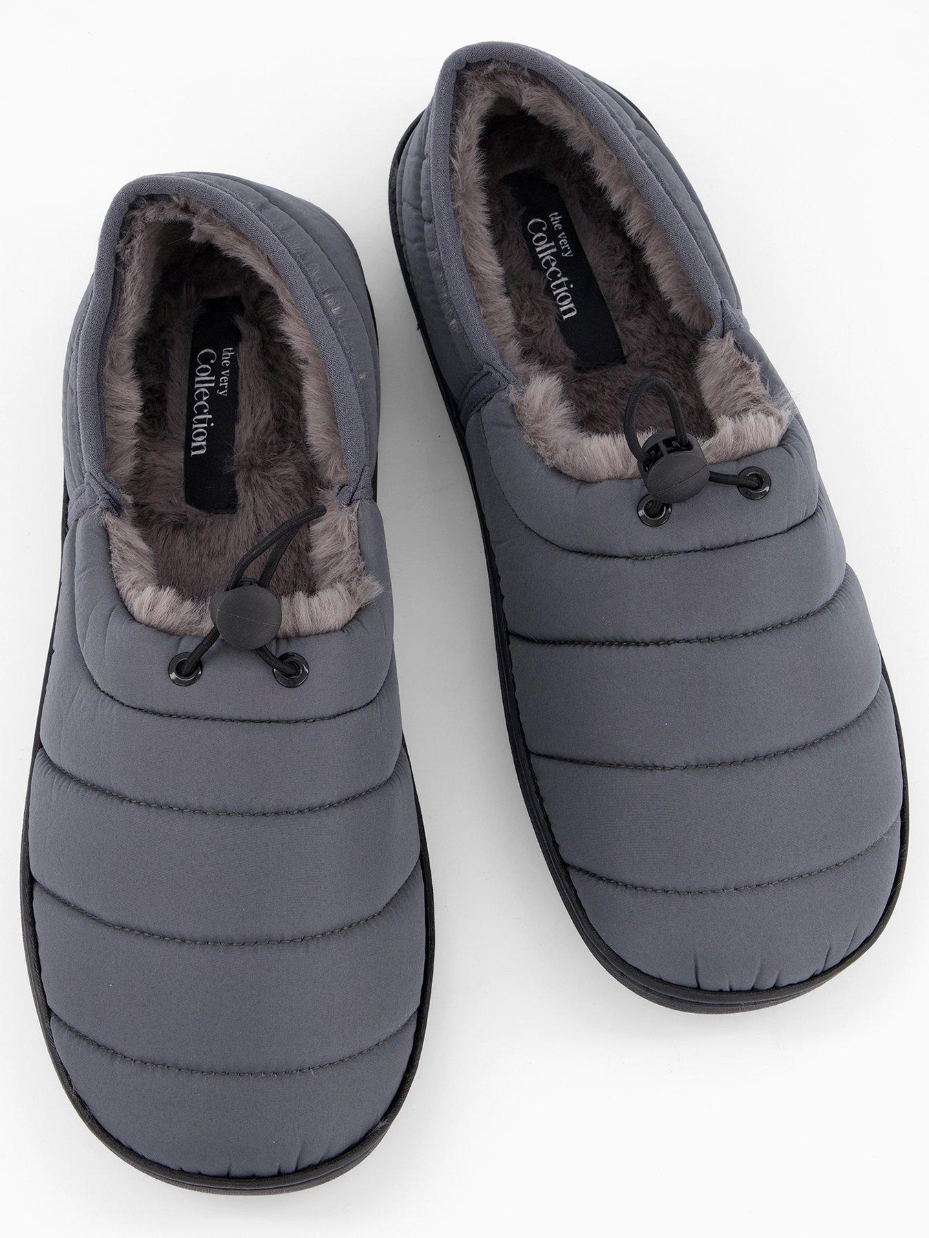 Image 3 of 6 of The Very Collection Quilted Slippers - Grey
