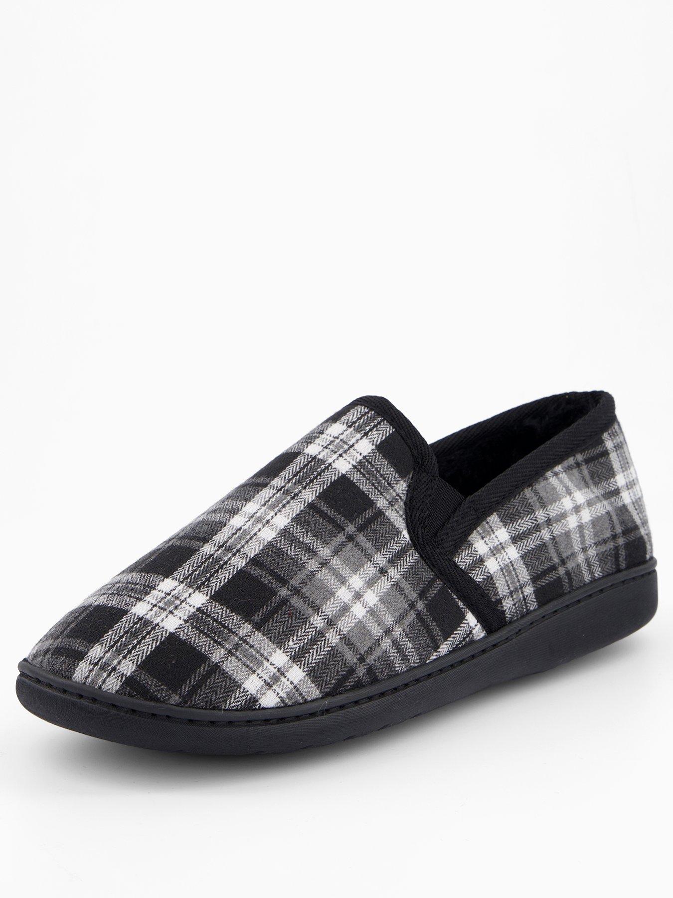 the-very-collection-check-slippers-blackstillFront