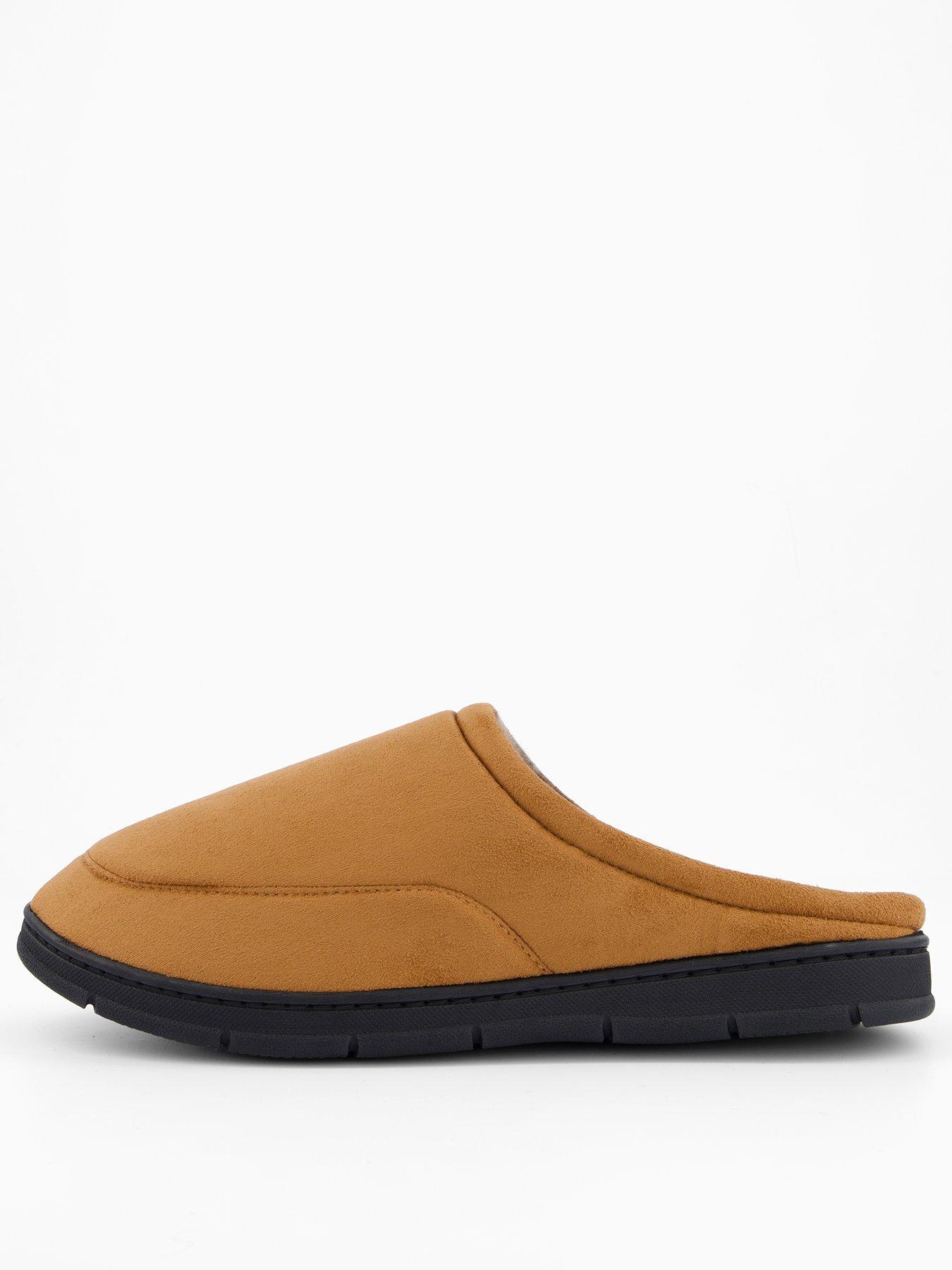 The Very Collection Fleece Lined Mule Slippers - Tan