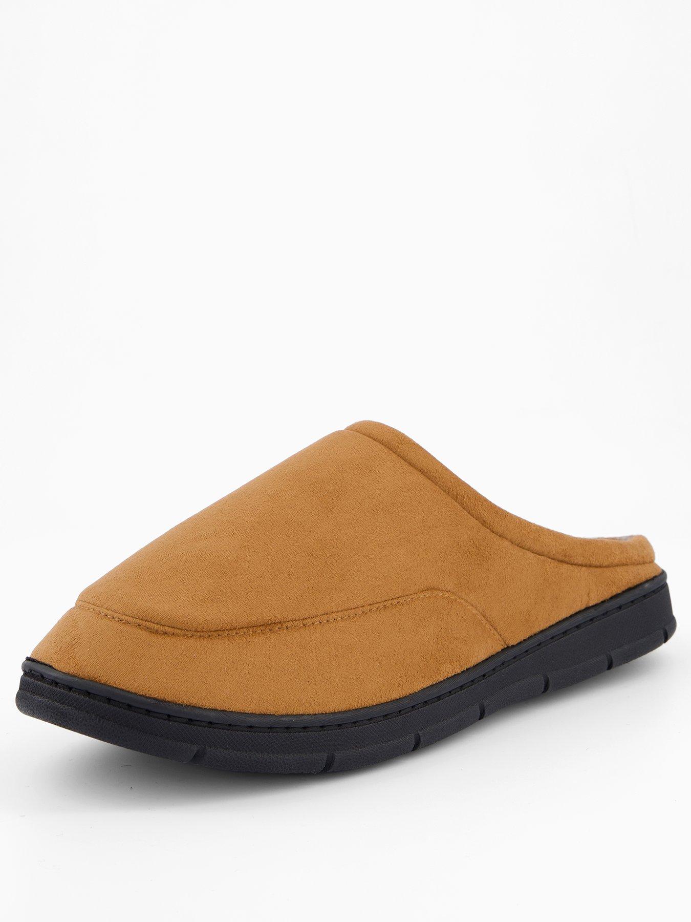 Image 2 of 7 of The Very Collection Fleece Lined Mule Slippers - Tan