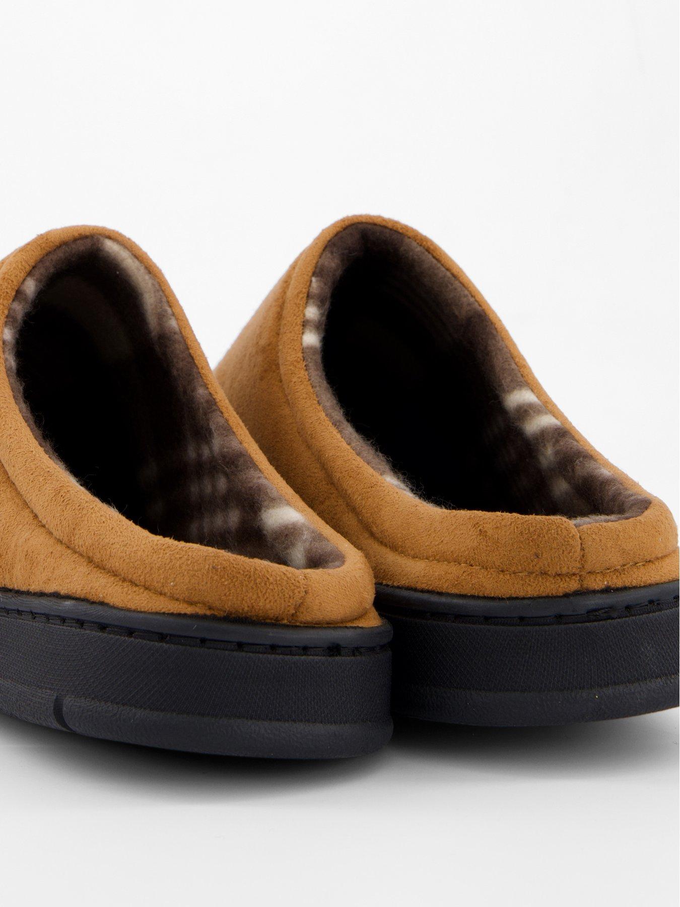 Image 6 of 7 of The Very Collection Fleece Lined Mule Slippers - Tan
