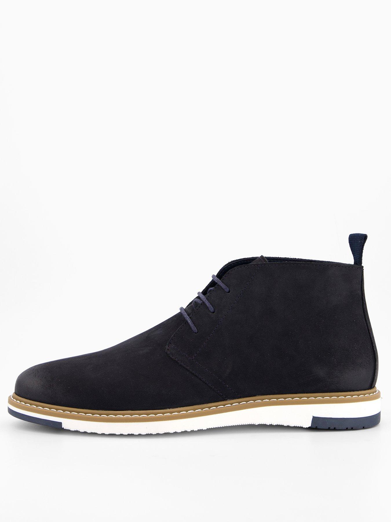 Image 1 of 7 of The Very Collection Suede Mid Boots - Navy