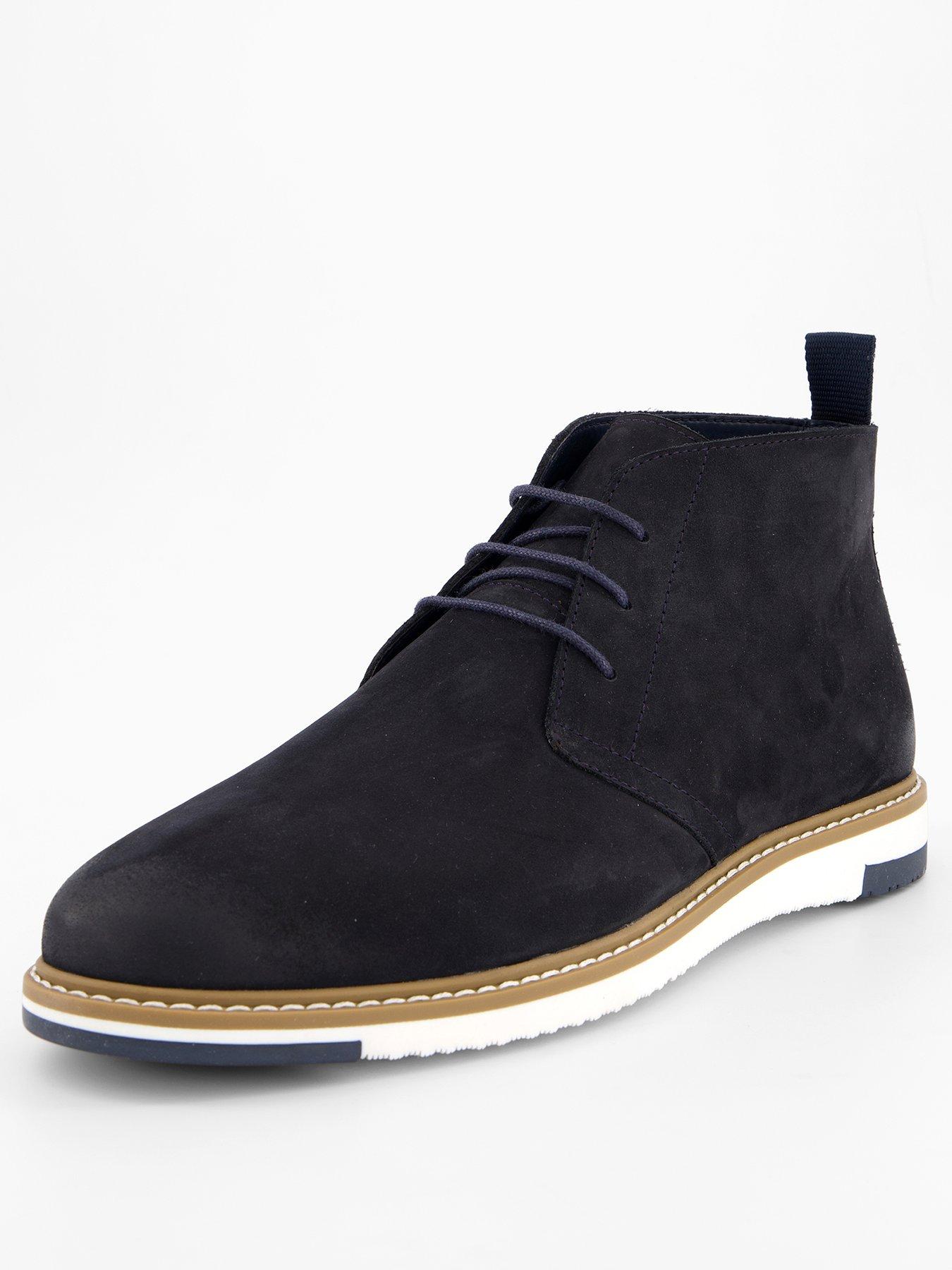 Image 2 of 7 of The Very Collection Suede Mid Boots - Navy