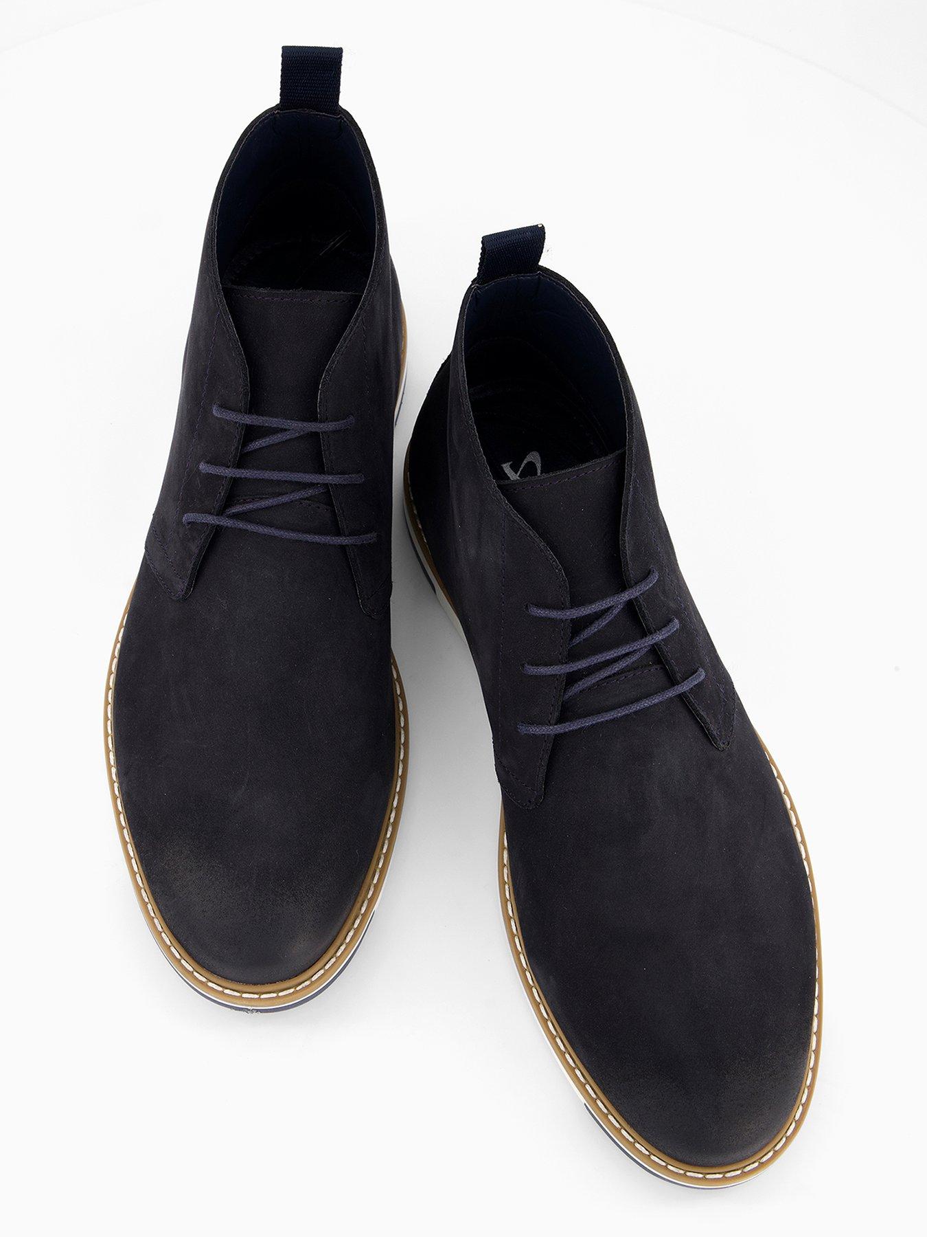 Image 3 of 7 of The Very Collection Suede Mid Boots - Navy