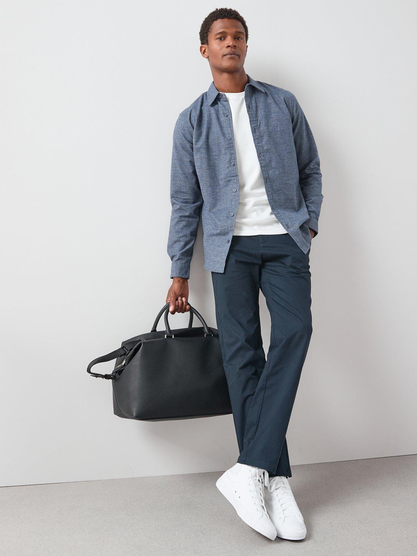 the-very-collection-pure-cotton-brushed-grindle-shirt-navyback