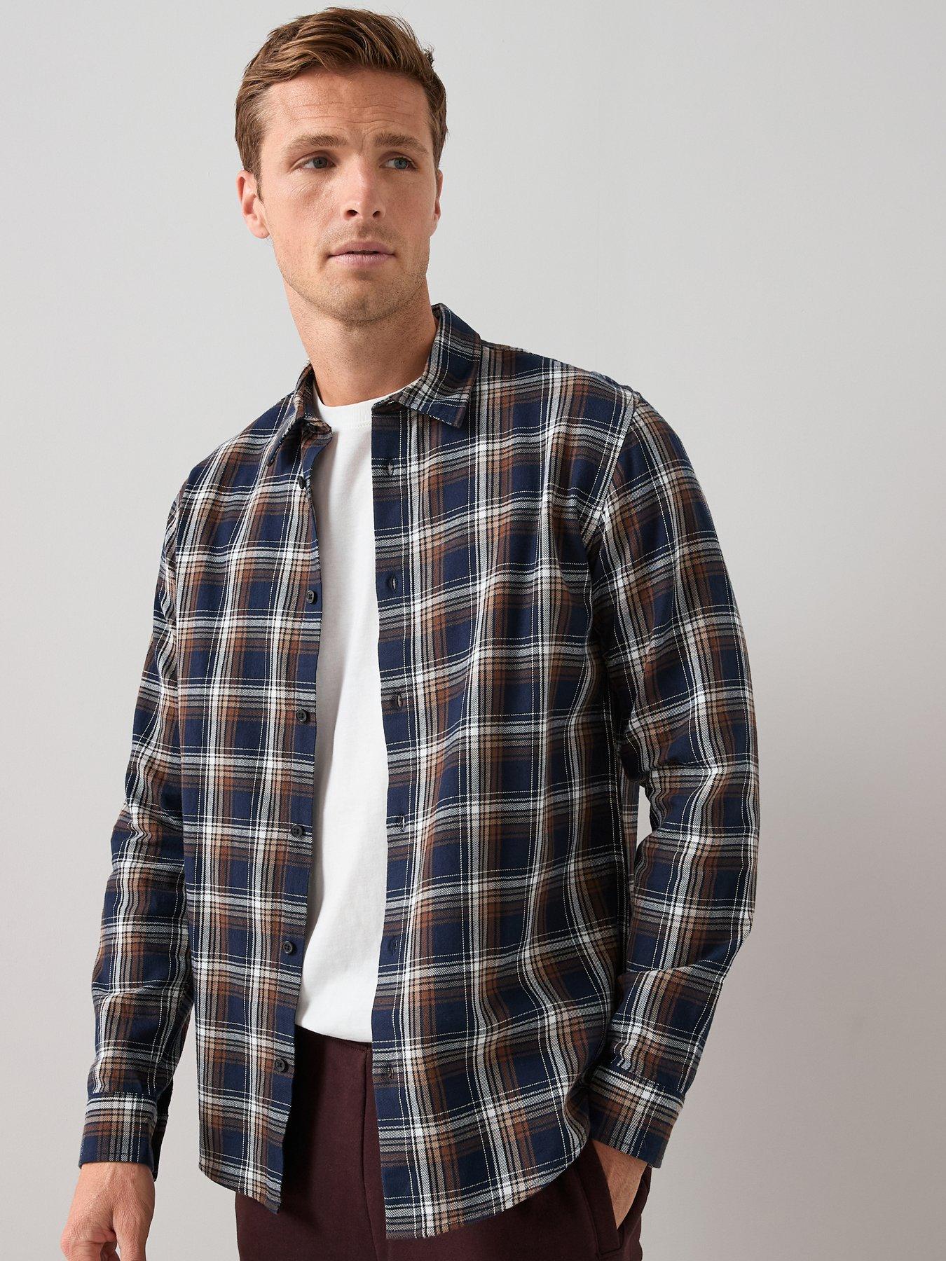 The Very Collection Checked Flannel Shirt - Navy