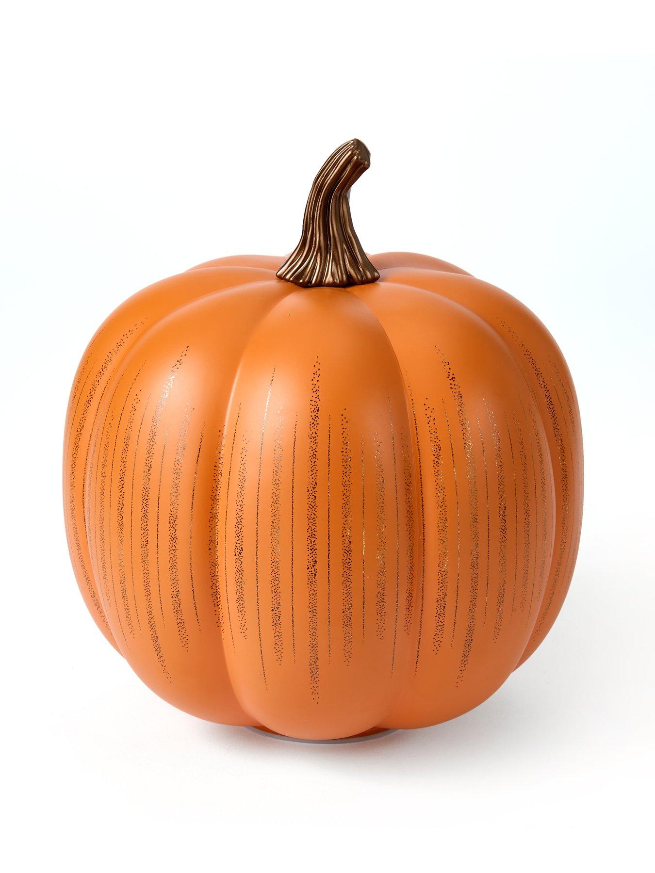 Image 3 of 7 of Very Home LED Glass Light Up Pumpkin Autumn/Halloween Decoration