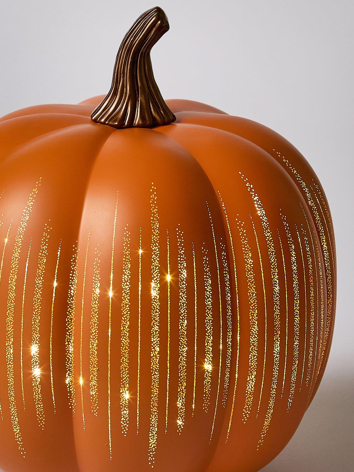 Image 5 of 7 of Very Home LED Glass Light Up Pumpkin Autumn/Halloween Decoration