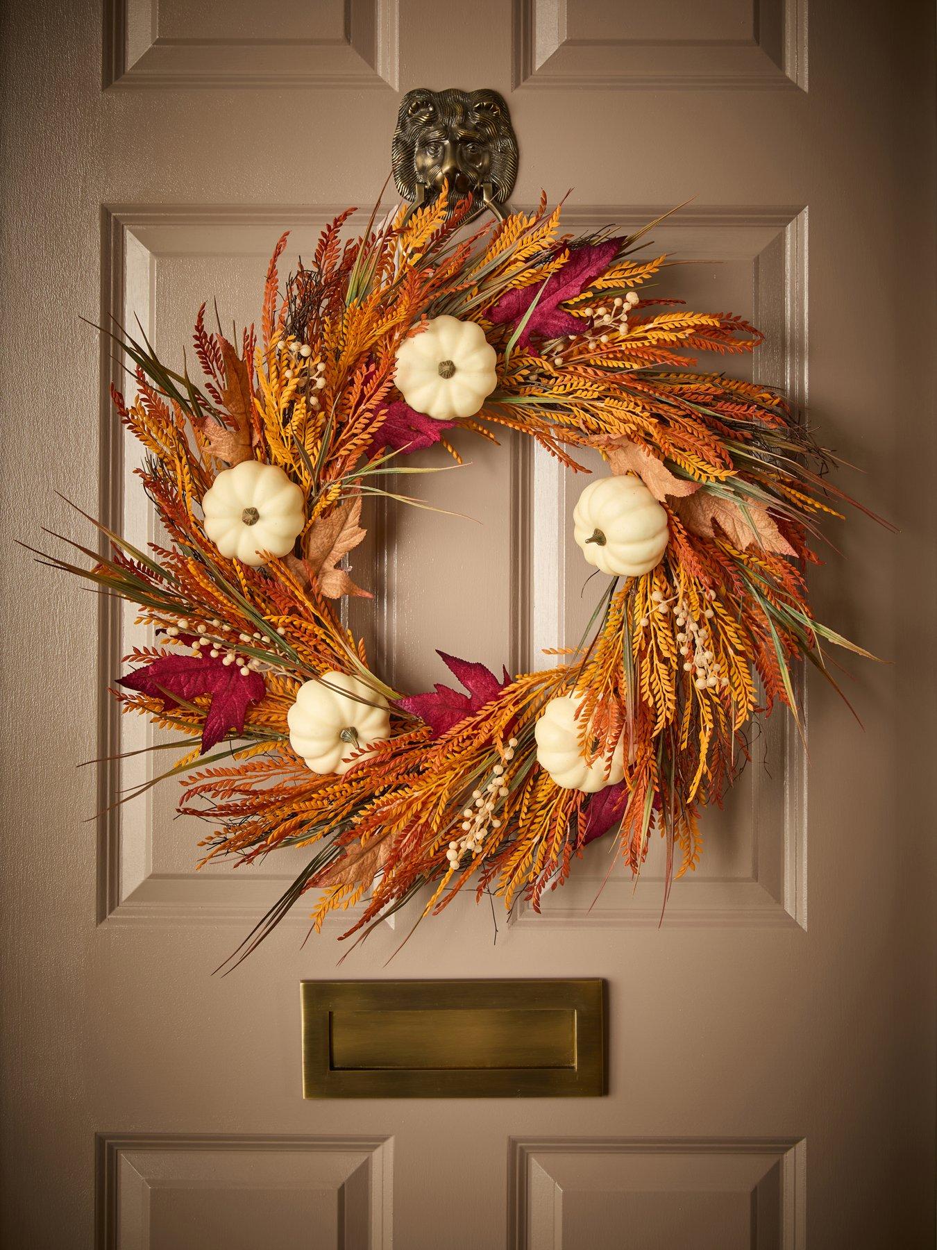 Very Home Autumn Wreath with Grasses