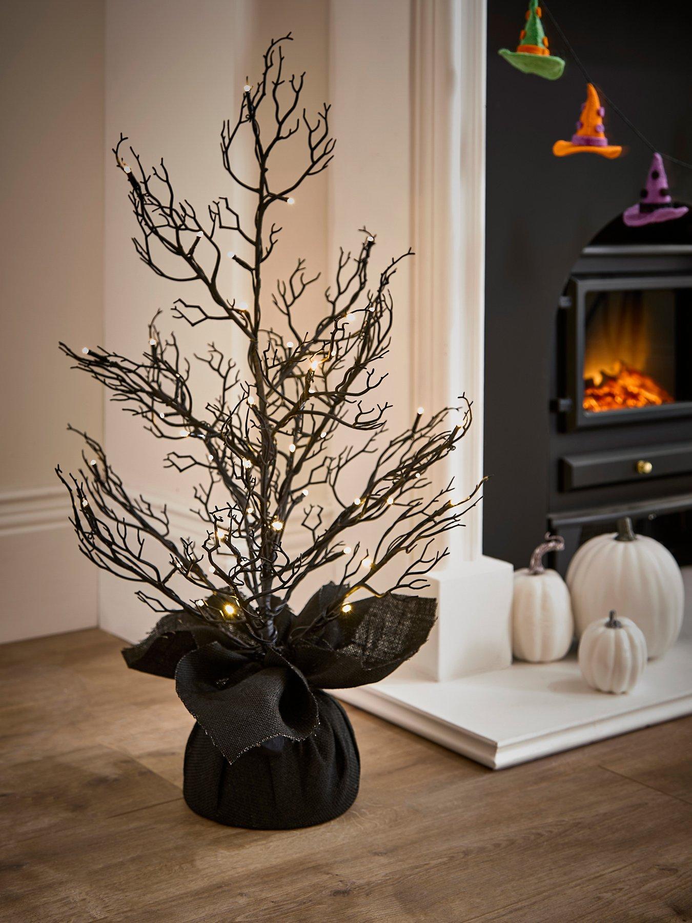 The Very Collection 80 cm Lit Halloween Tree in Hessian Bag