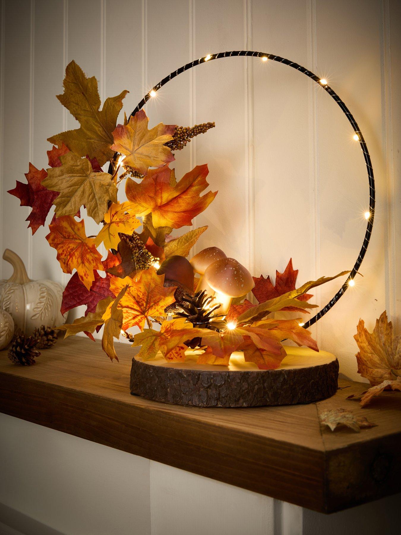 The Very Collection Autumnal Hoop Lit Table Top Decoration