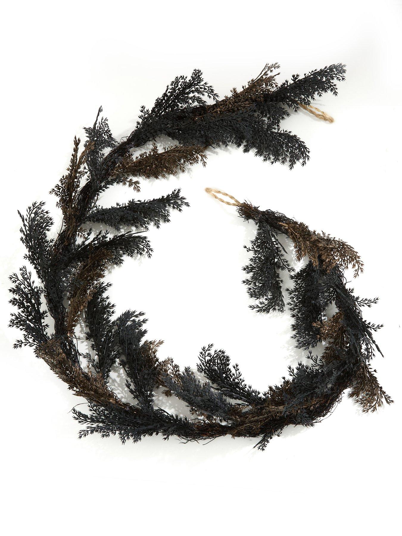 Image 2 of 3 of Very Home 6ft Halloween Cedar Leaf Garland Decoration