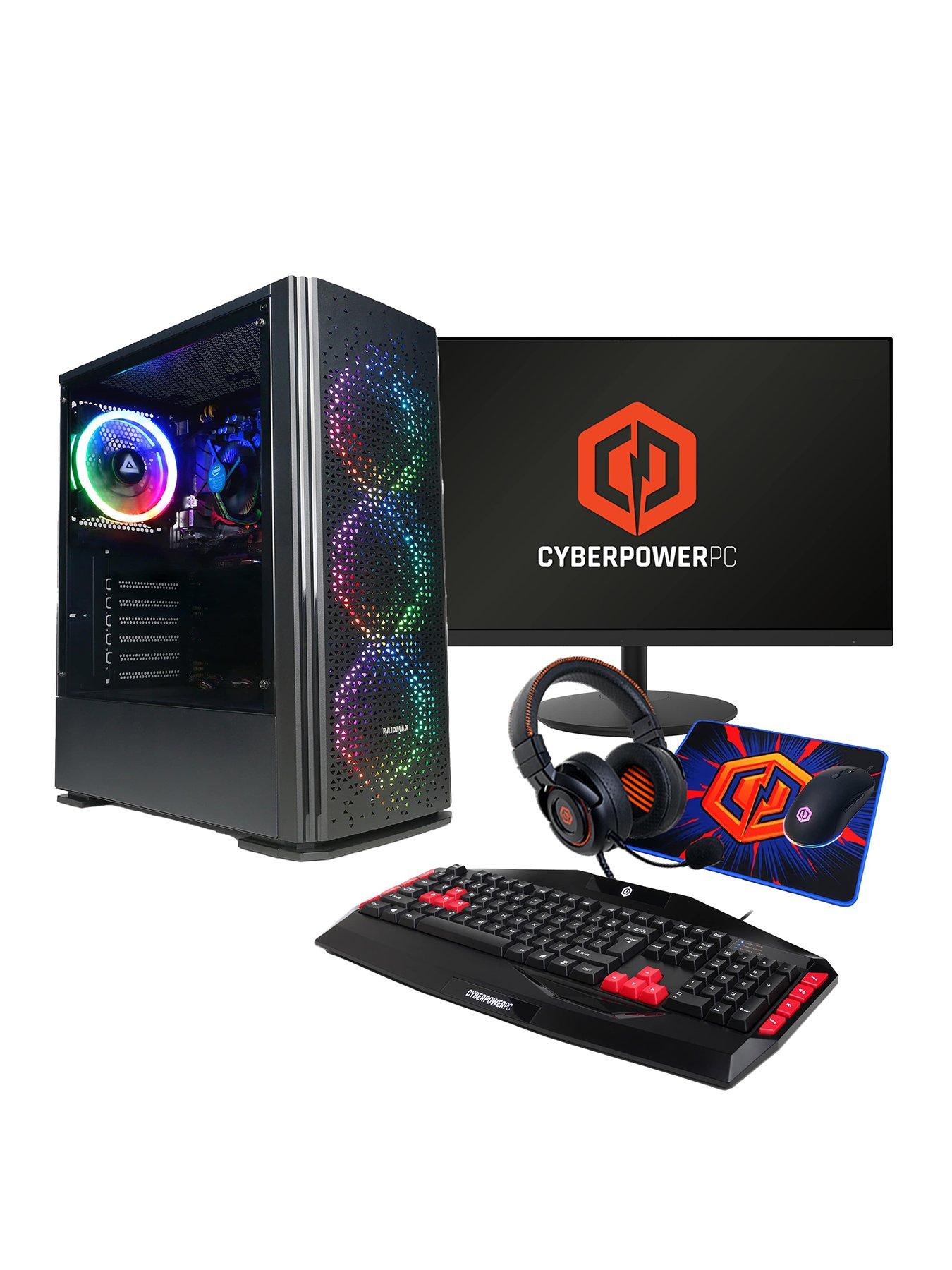 Image 1 of 7 of CyberPower PC Blaze Bundle - AMD Ryzen 5 8500G - 16GB - 1TB - Black