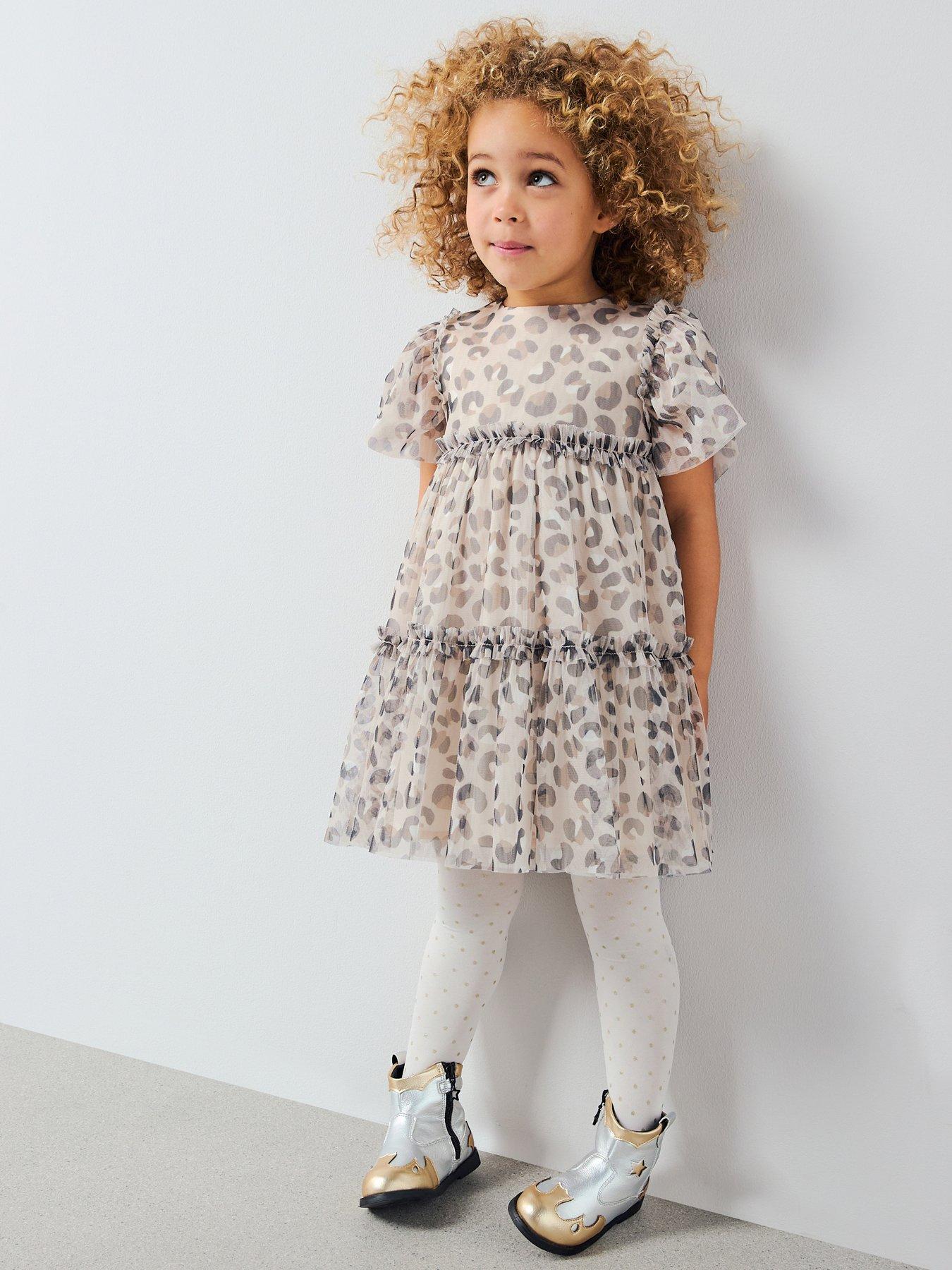 Mini V by Very Girls Mesh Tiered Dress - Multi
