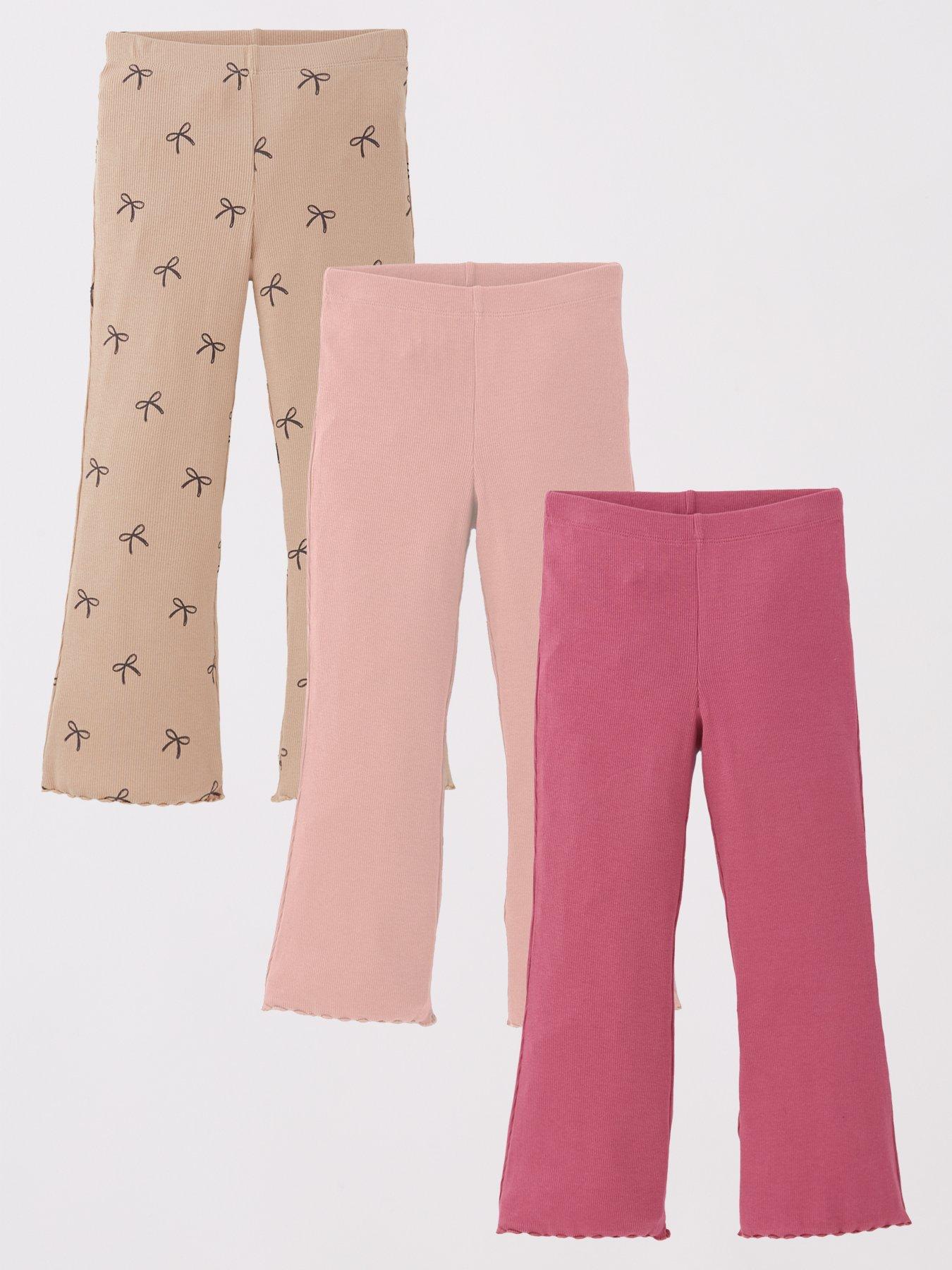 Mini V by Very Girls 3 Pack Flare Leggings - Print/Solid