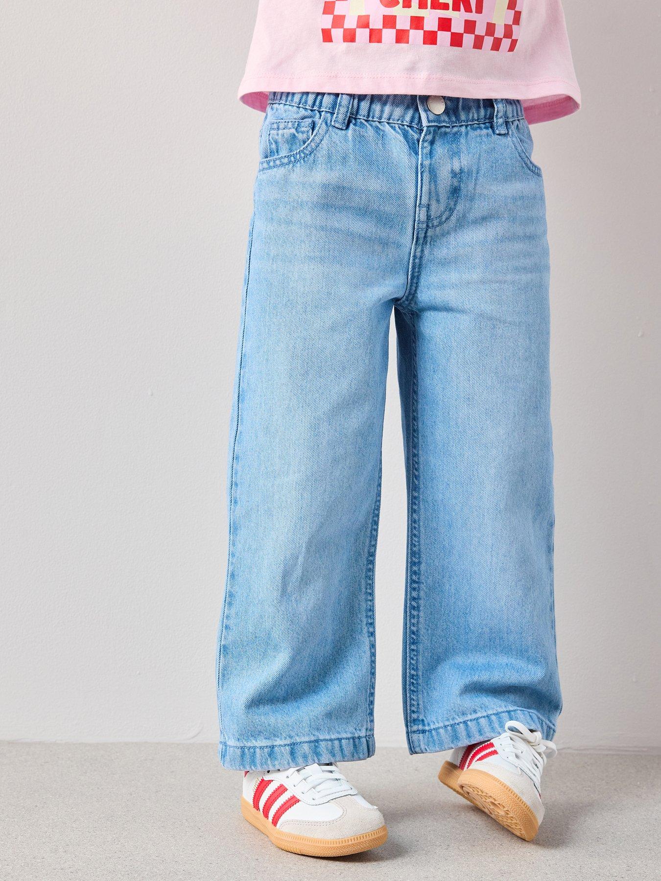 The Very Collection Girls Wide Leg Jeans - Light Wash
