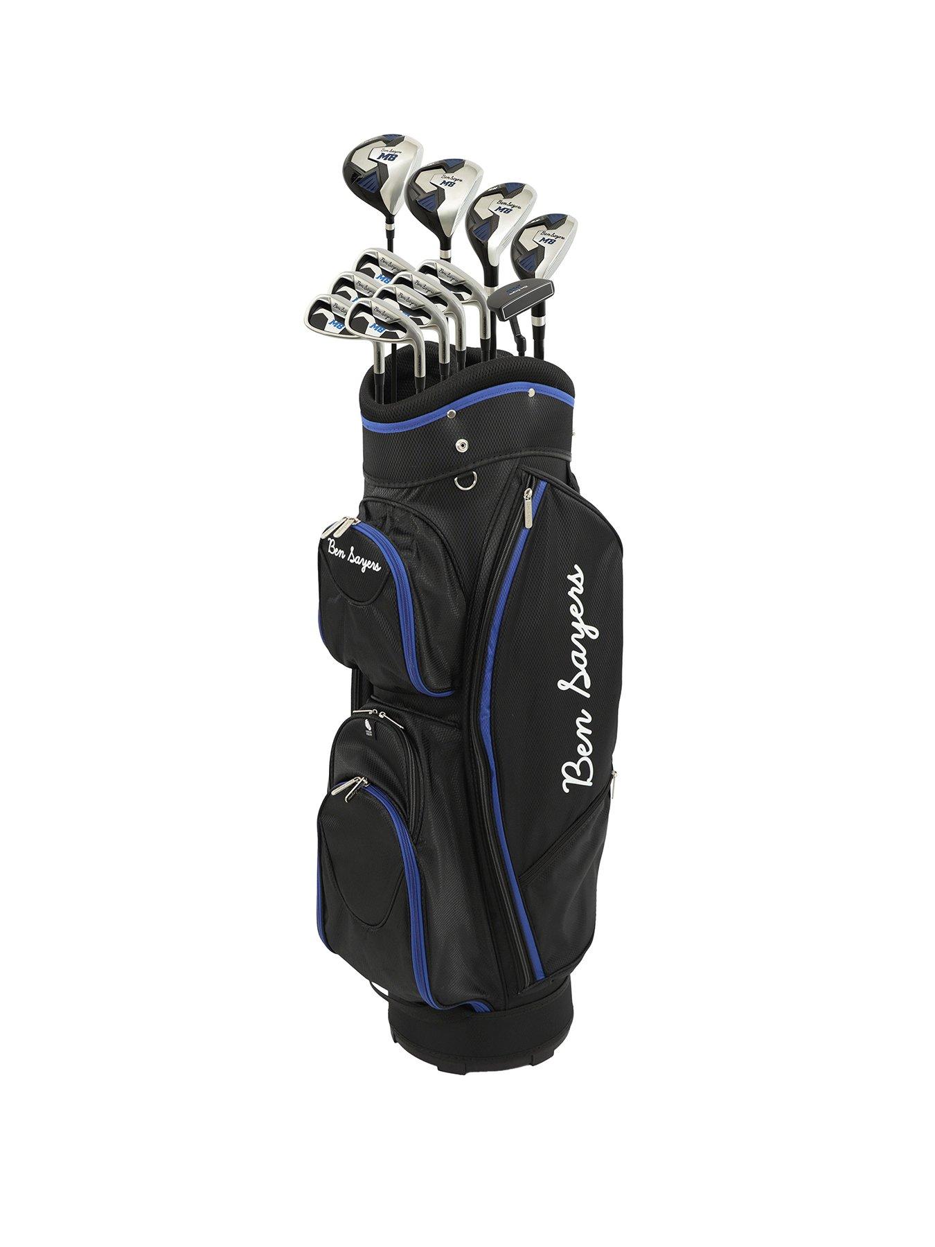 Image of Ben Sayers M8 Package Set - Golf Cart Bag - Black/Blue - Graphite - Right Hand