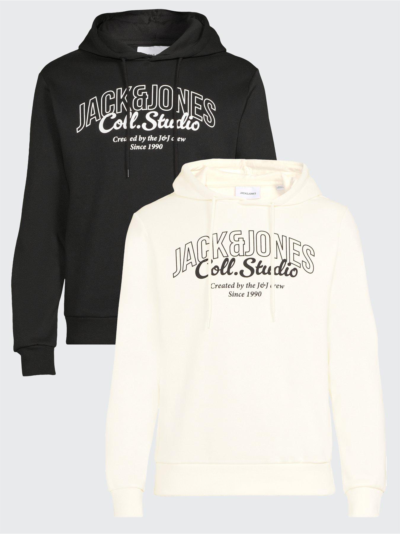 jack-jones-2-pack-makoto-logo-hoodies-creamblackfront