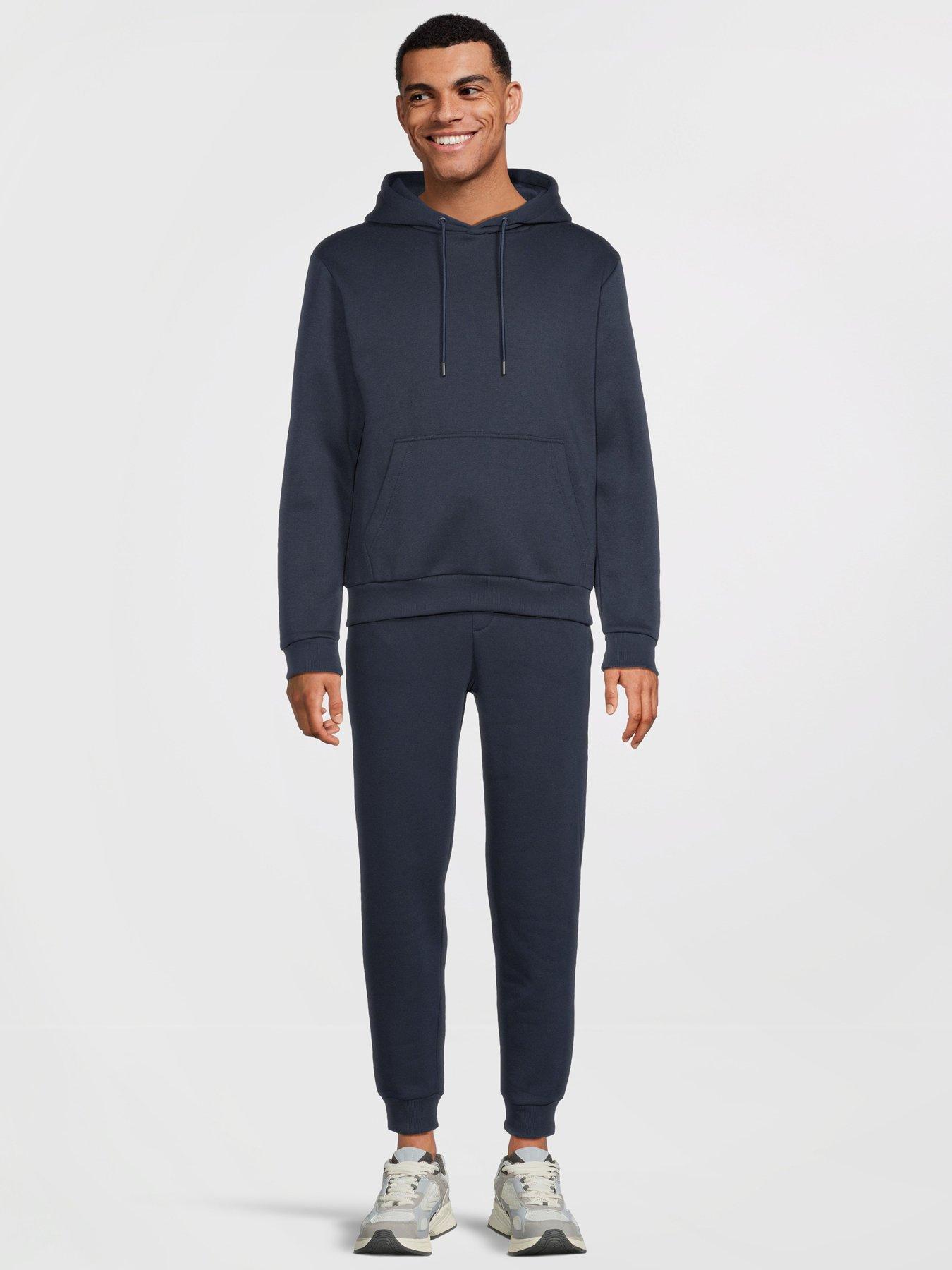 Image 2 of 7 of Jack & Jones Bradley Heavyweight Tracksuit Set - Navy