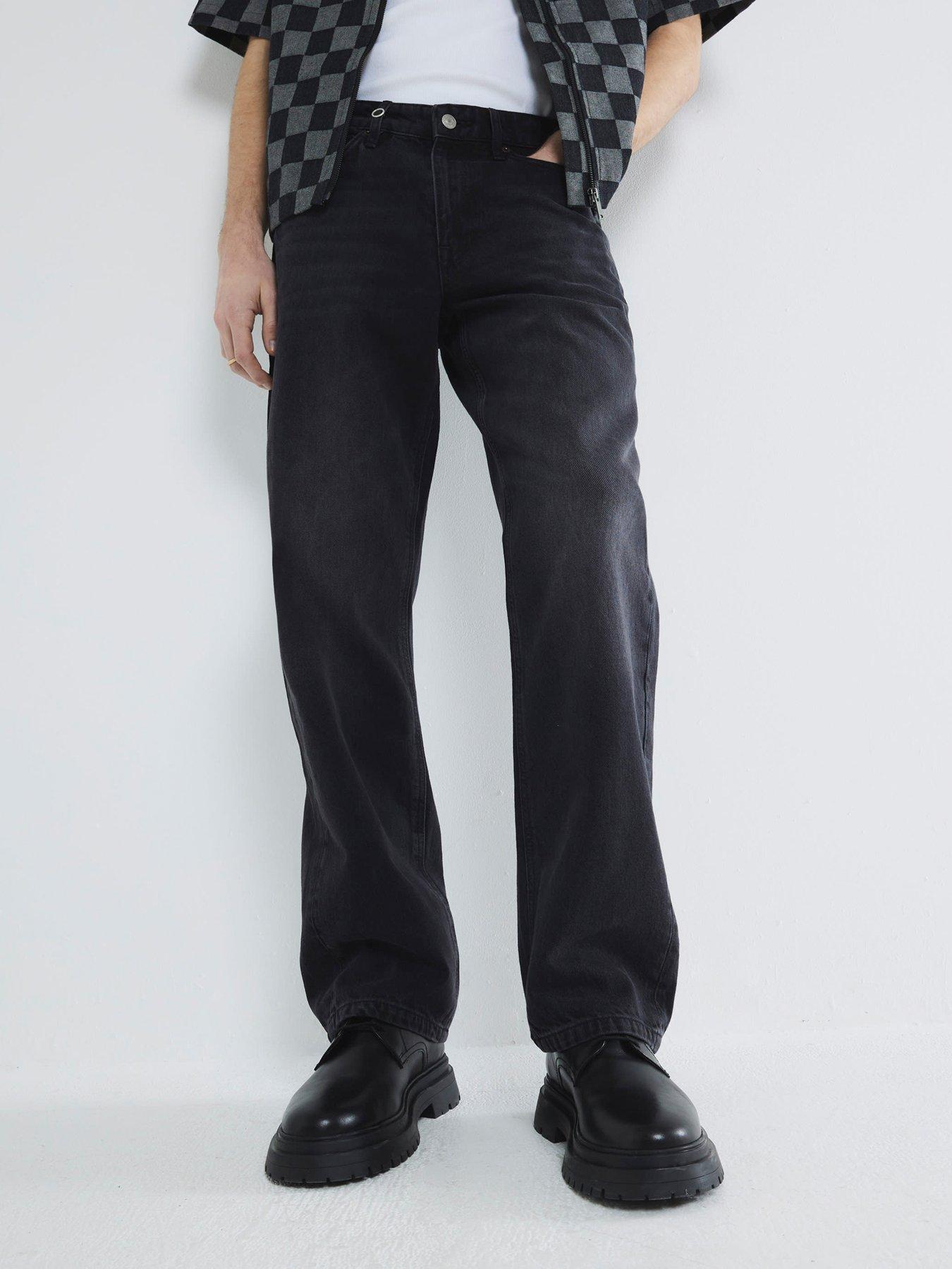 River Island Loose Fit Valdez Jeans - Black