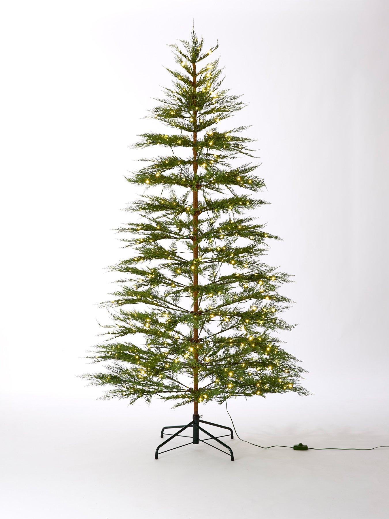 very-home-7ft-pre-lit-delicate-fern-christmas-tree-with-twinkling-lightsstillFront