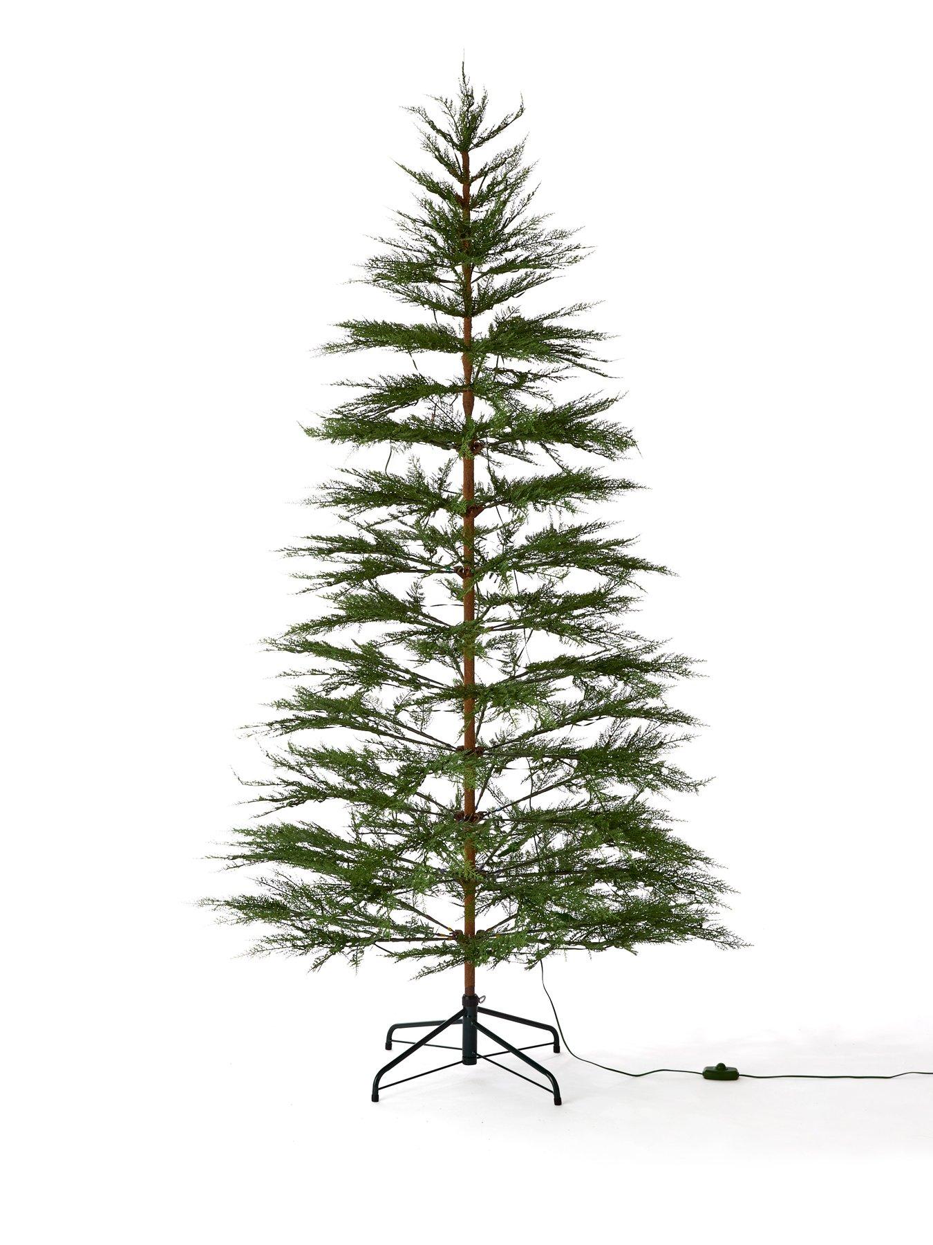very-home-7ft-pre-lit-delicate-fern-christmas-tree-with-twinkling-lightsback