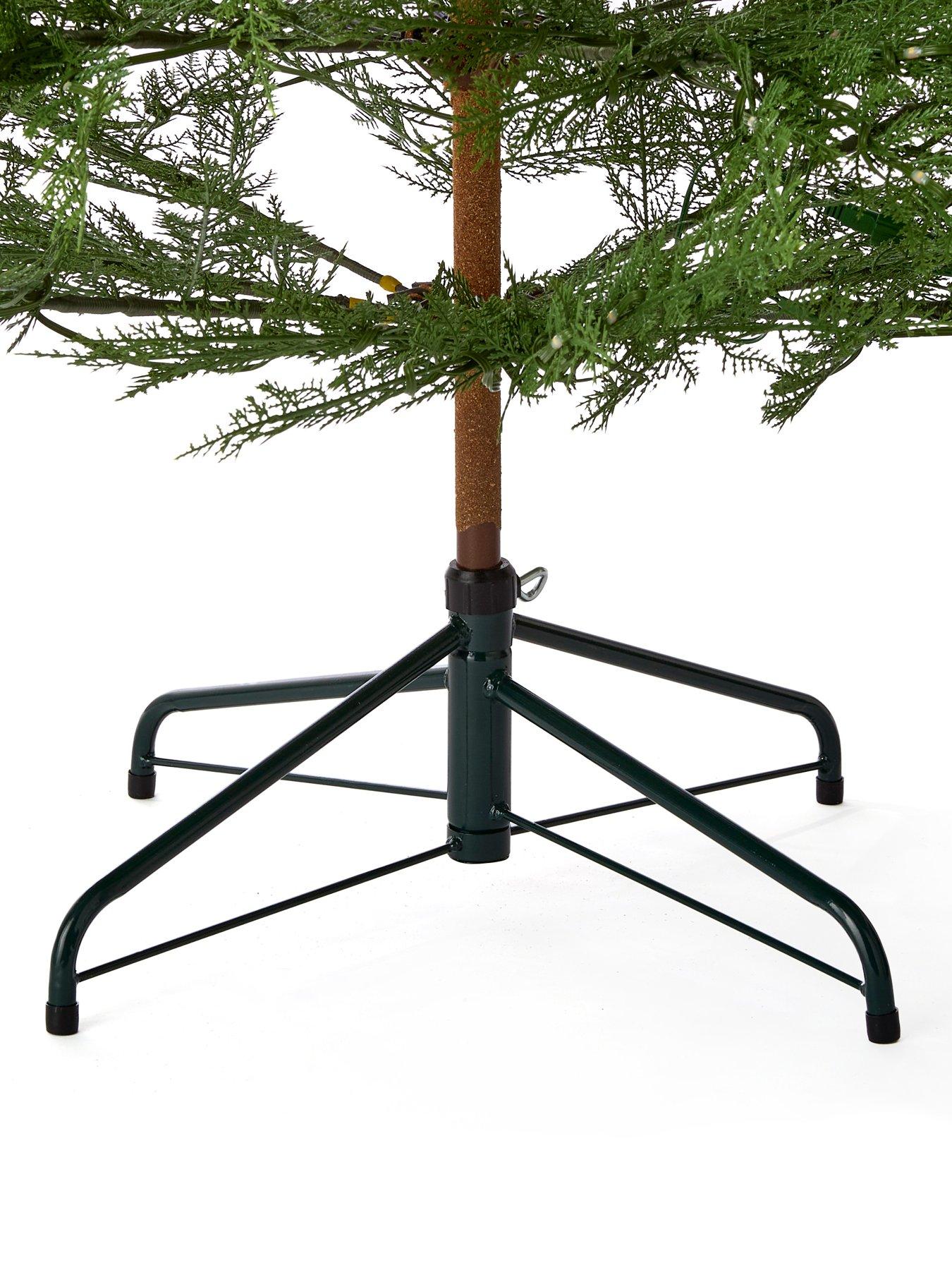 very-home-7ft-pre-lit-delicate-fern-christmas-tree-with-twinkling-lightsdetail