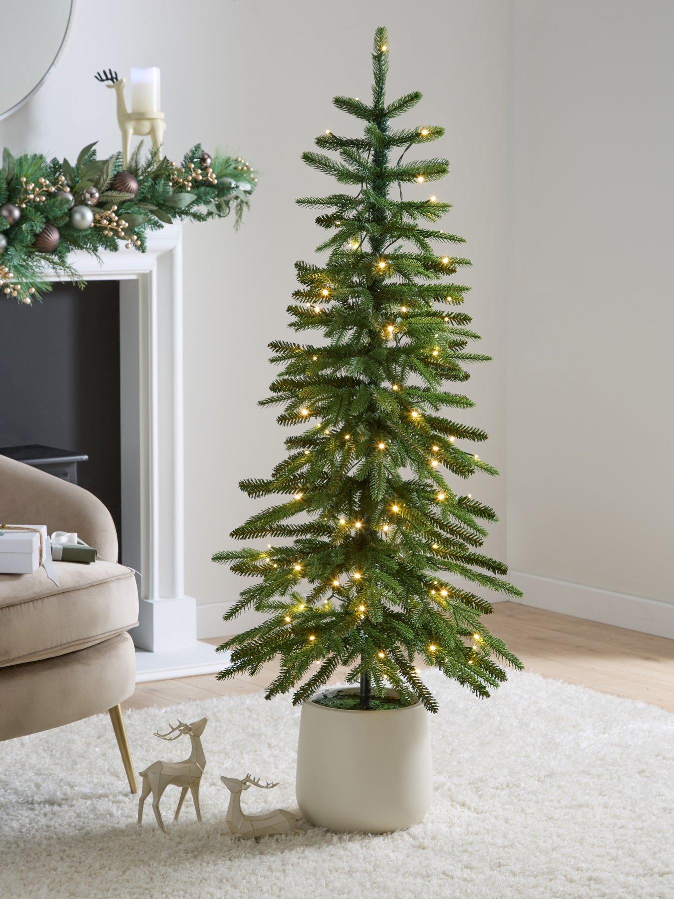 Image 1 of 6 of Very Home 5ft Prelit Potted Indoor/Outdoor Christmas Tree
