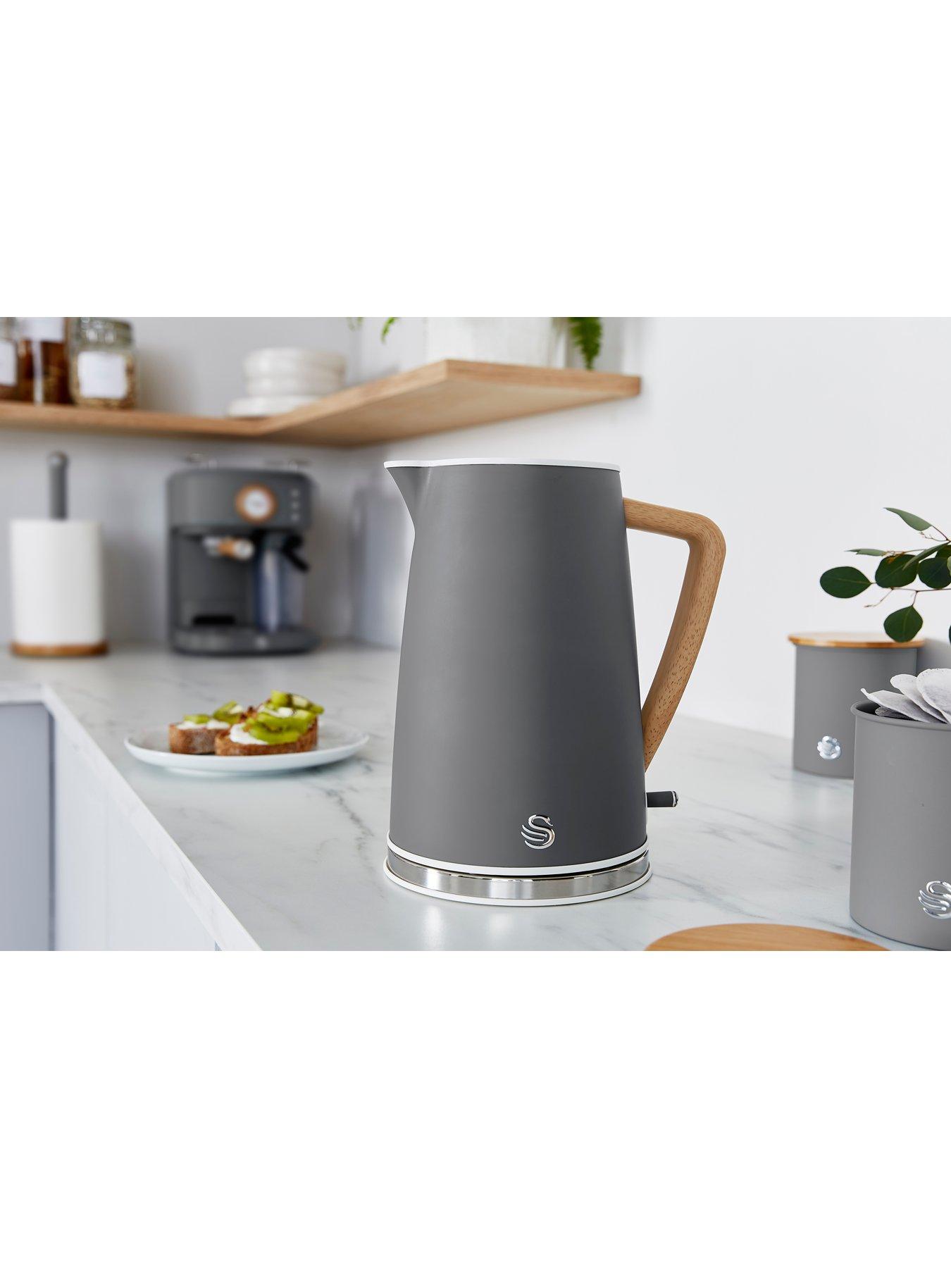 Image 2 of 5 of Swan EEJB152 Nordic 4 Slice Toaster and Kettle Set - Grey