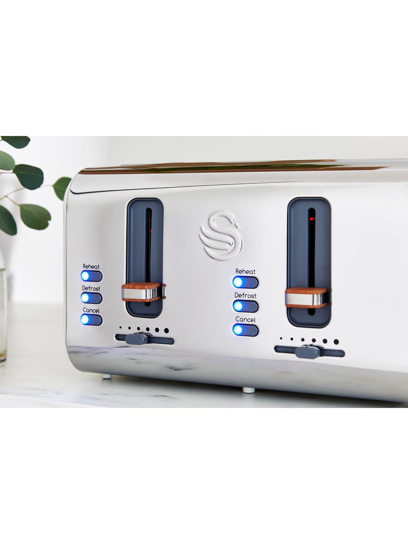 Image 5 of 6 of Swan EEJB153 Nordic 4 Slice Toaster and Kettle Set - White